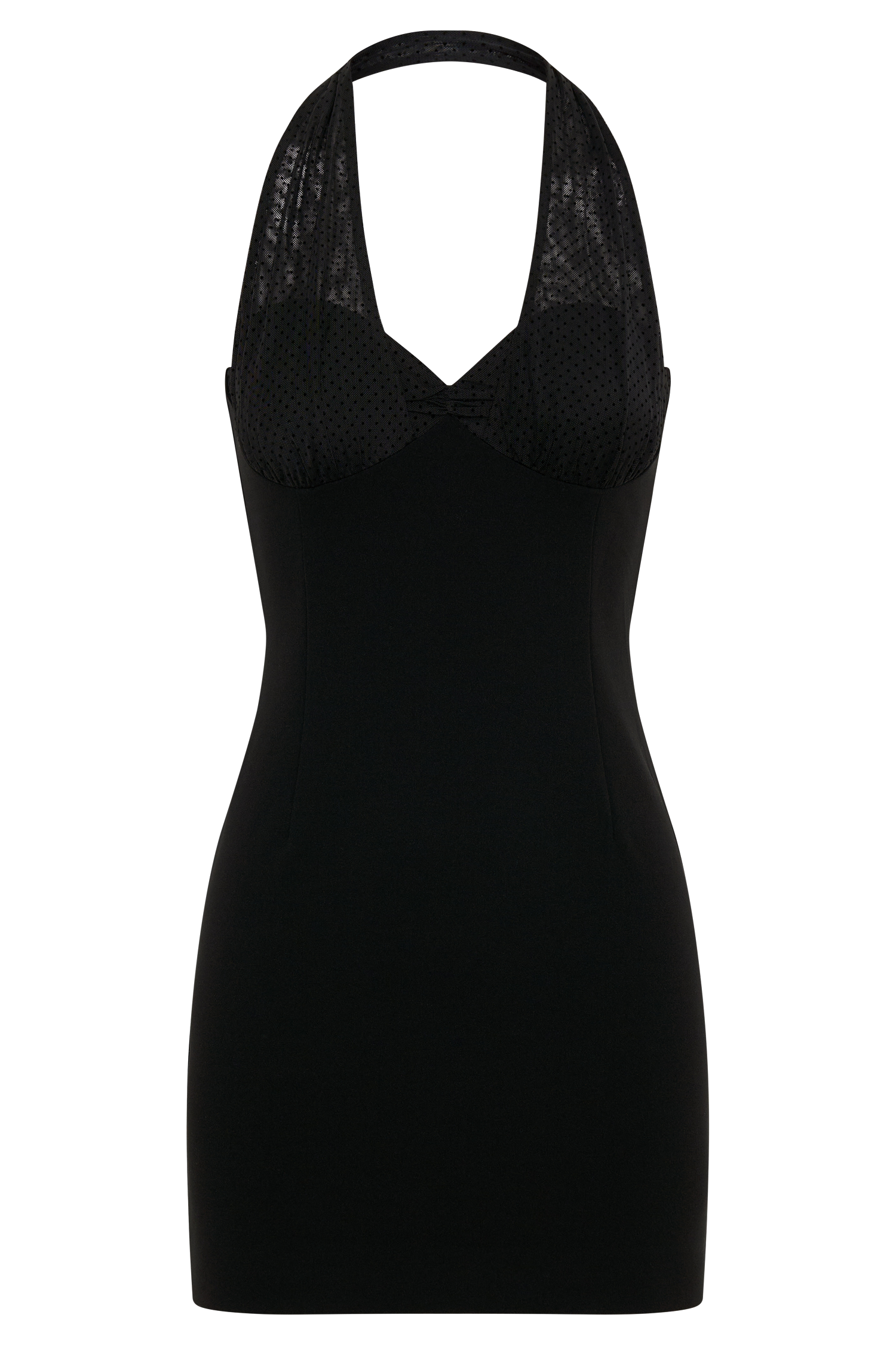 Cressida Crepe Halter Mini Dress - Black #9