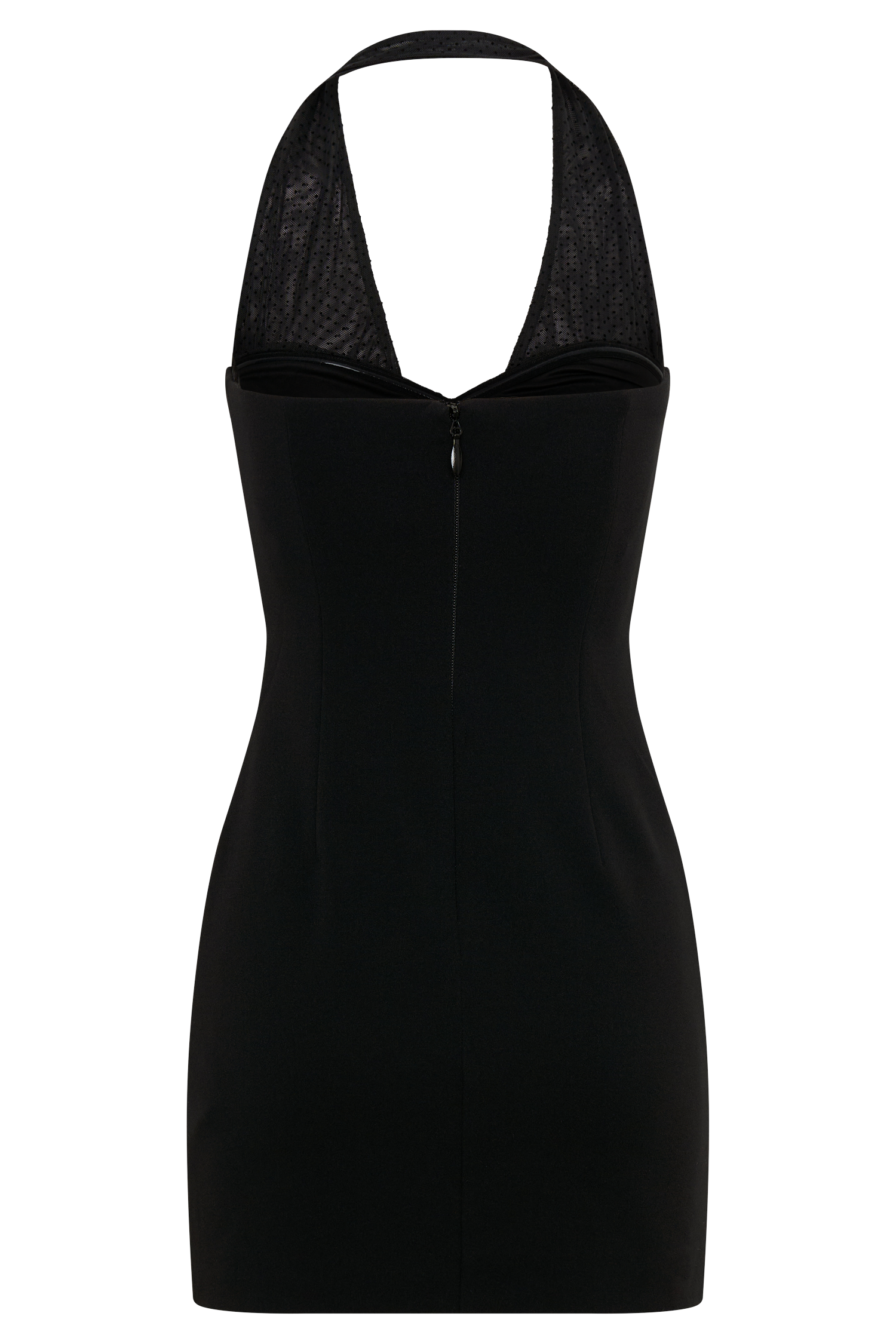 Cressida Crepe Halter Mini Dress - Black #8