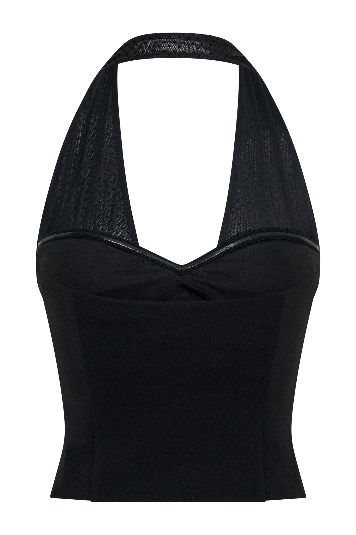 Cressida Crepe Halter Top - Black | MESHKI US Cressida Crepe Halter Top - Black | MESHKI US