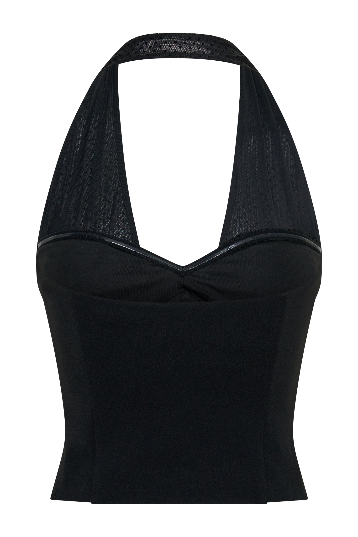 Cressida Crepe Halter Top - Black #4