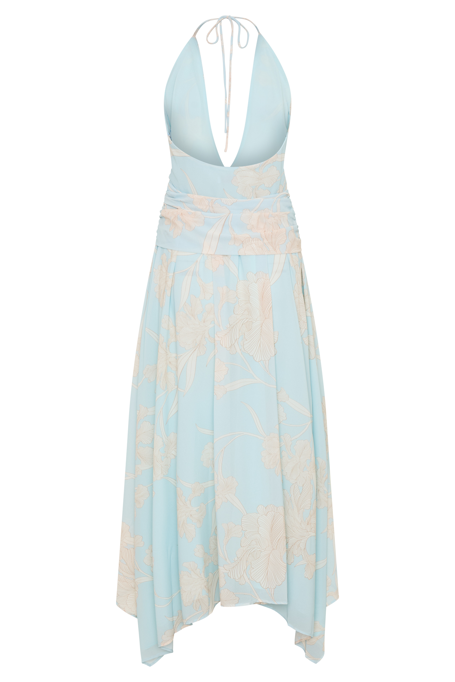 plus blue abstract print chiffon ruched drape midi dress Cyra Plunge / Floral | MESHKI length sleeves skirt pdf sewing pattern US Male Size:6.5 Unique Vintage 1950s Red