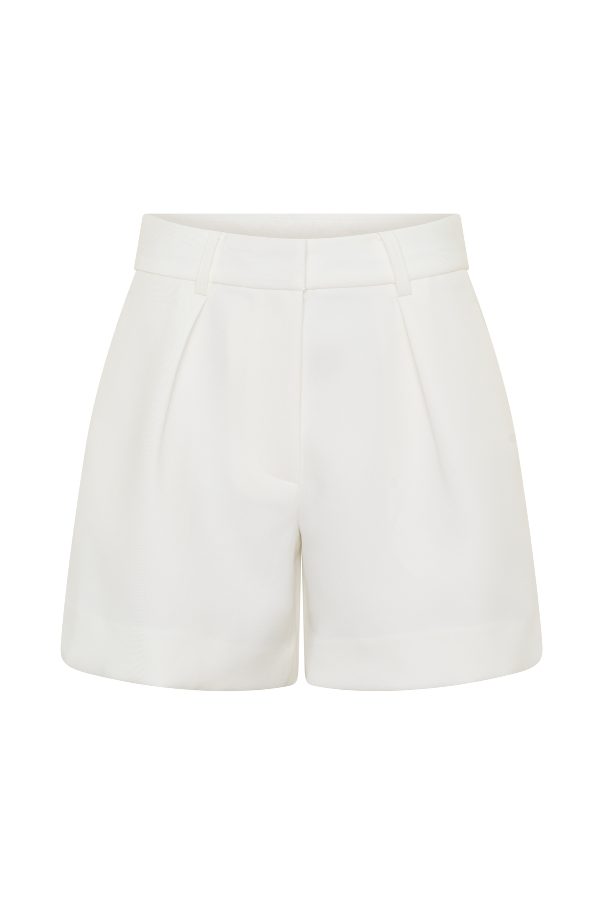 Dominique Pleated Suiting Shorts - Ivory #8