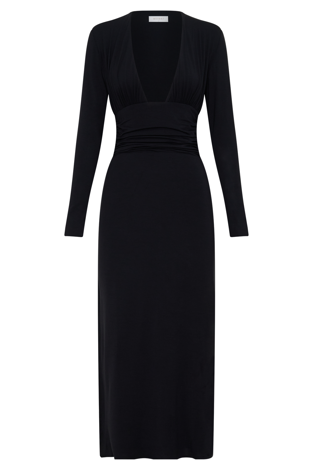 Drusilla Long Sleeve Modal Maxi Dress - Black