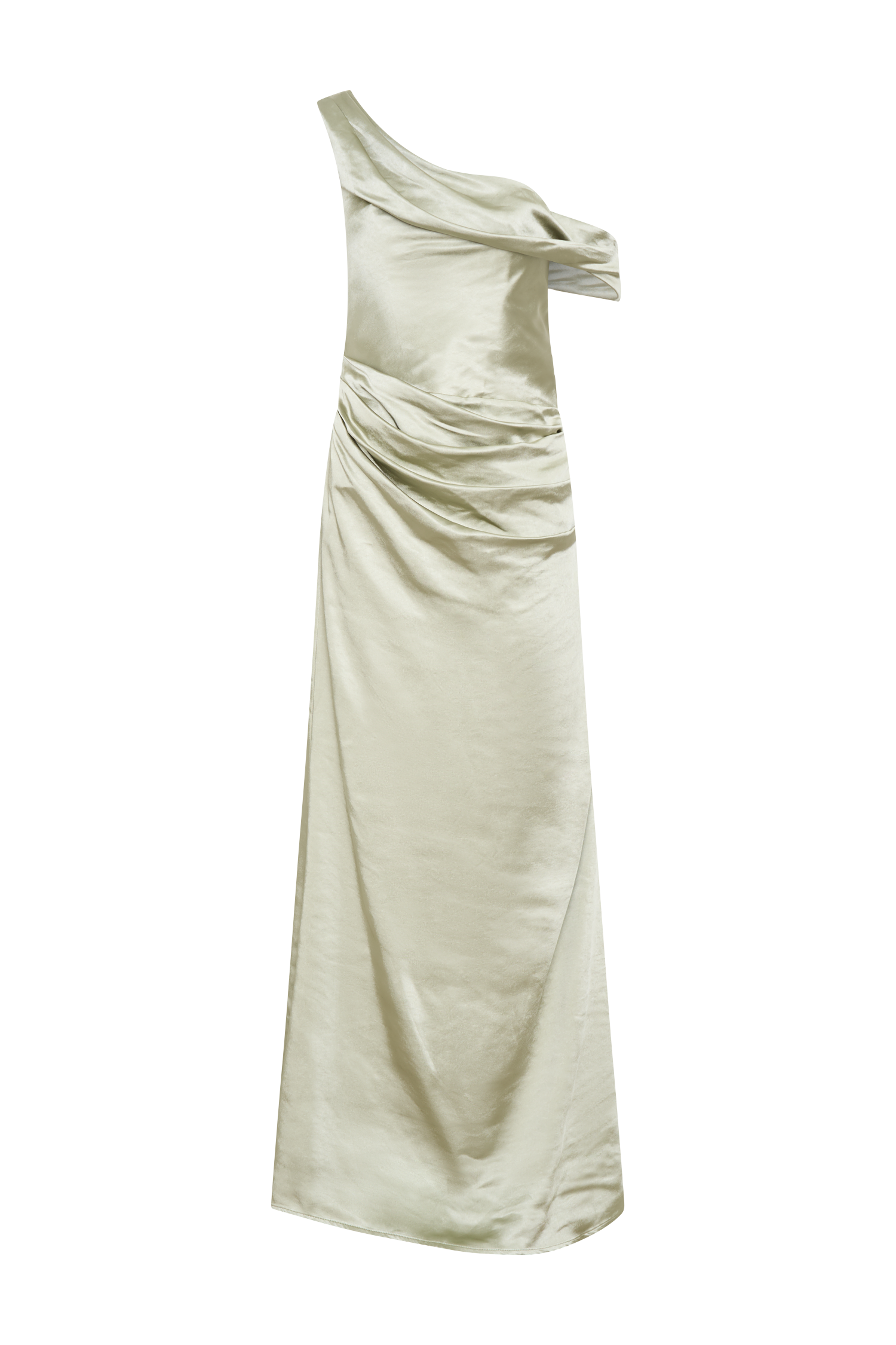 Dalia Off Shoulder Satin Maxi Dress - Sage | MESHKI US Dalia Off Shoulder Satin Maxi Dress - Sage | MESHKI US