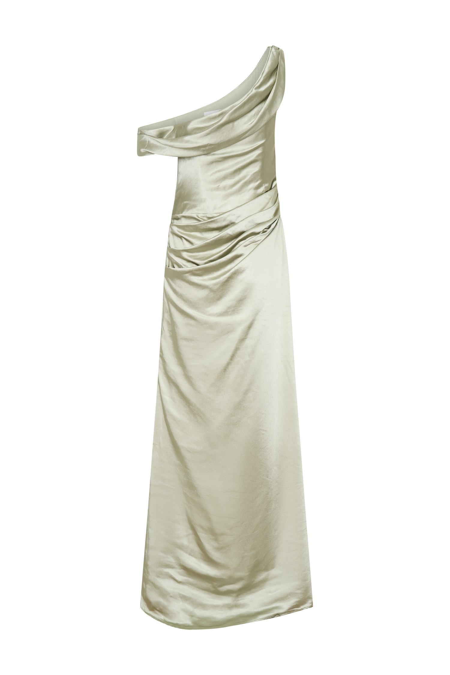 Dalia Off Shoulder Satin Maxi Dress - Sage #12