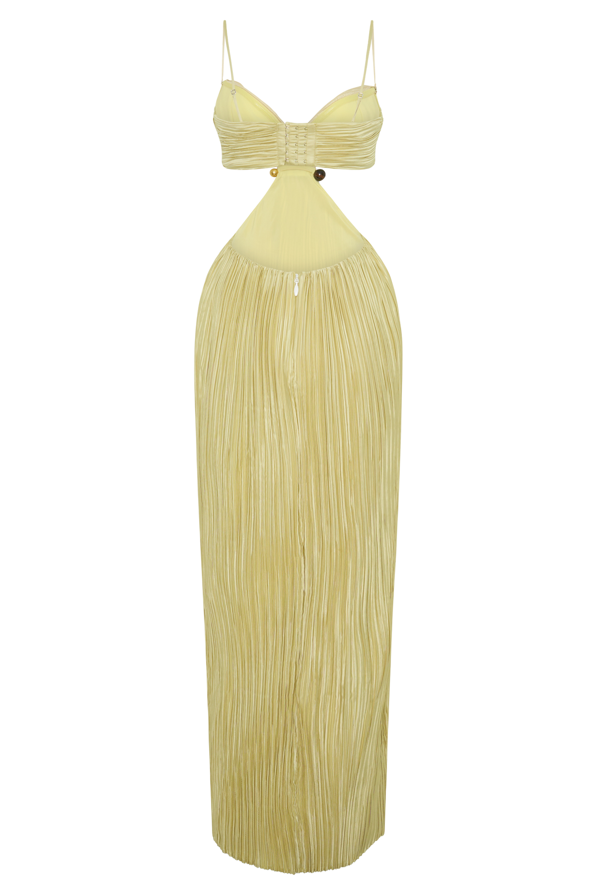 Dana Cut Out Hardware Maxi Dress - Lime Gold #8