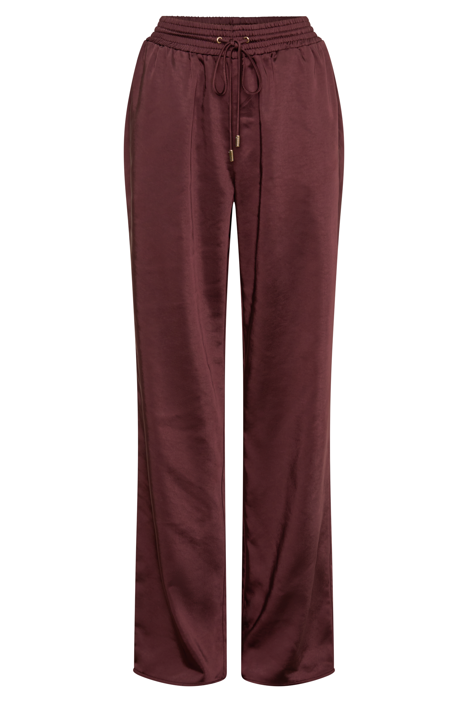 Danica Straight Leg Satin Pants - Mahogany #9