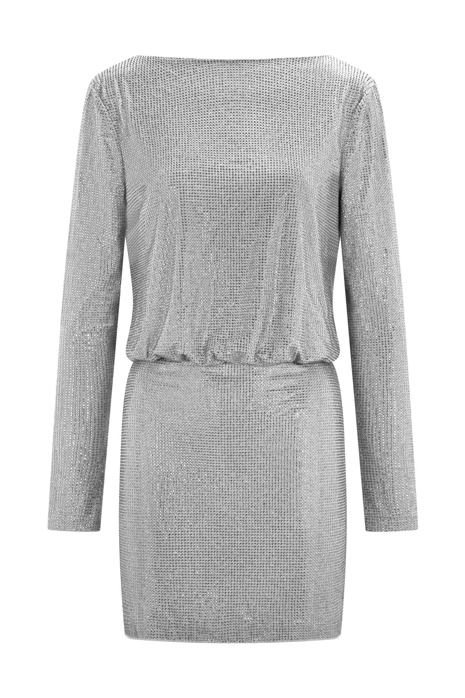 Darius Diamante Cowl Mini Dress - Silver #9