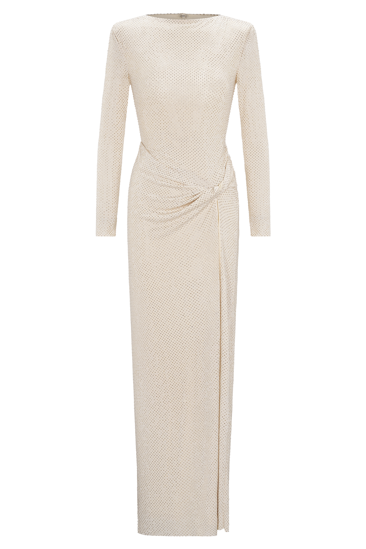 Deanna Long Sleeve Diamante Maxi Dress - Gold #12