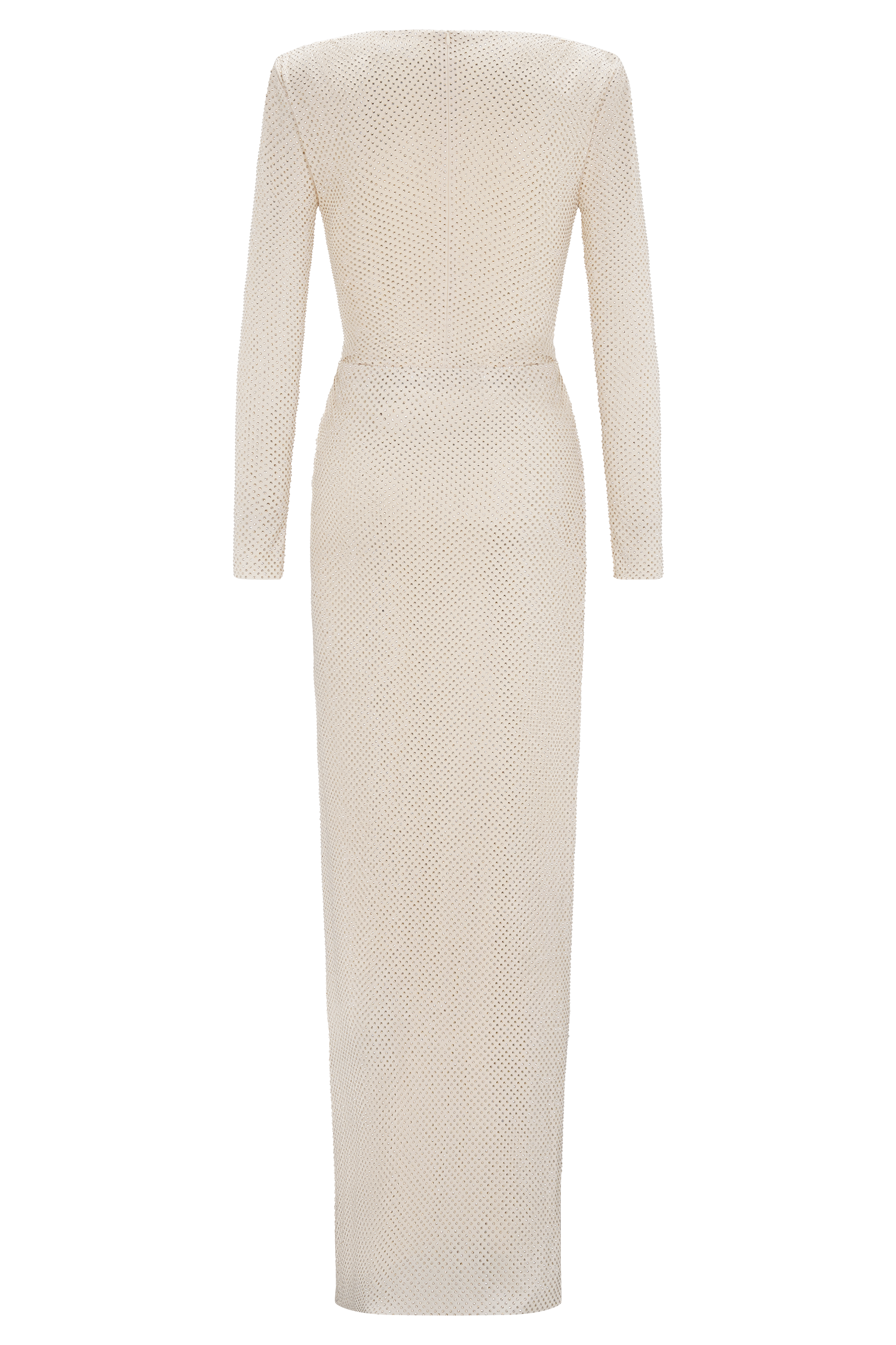 Deanna Long Sleeve Diamante Maxi Dress - Gold #11