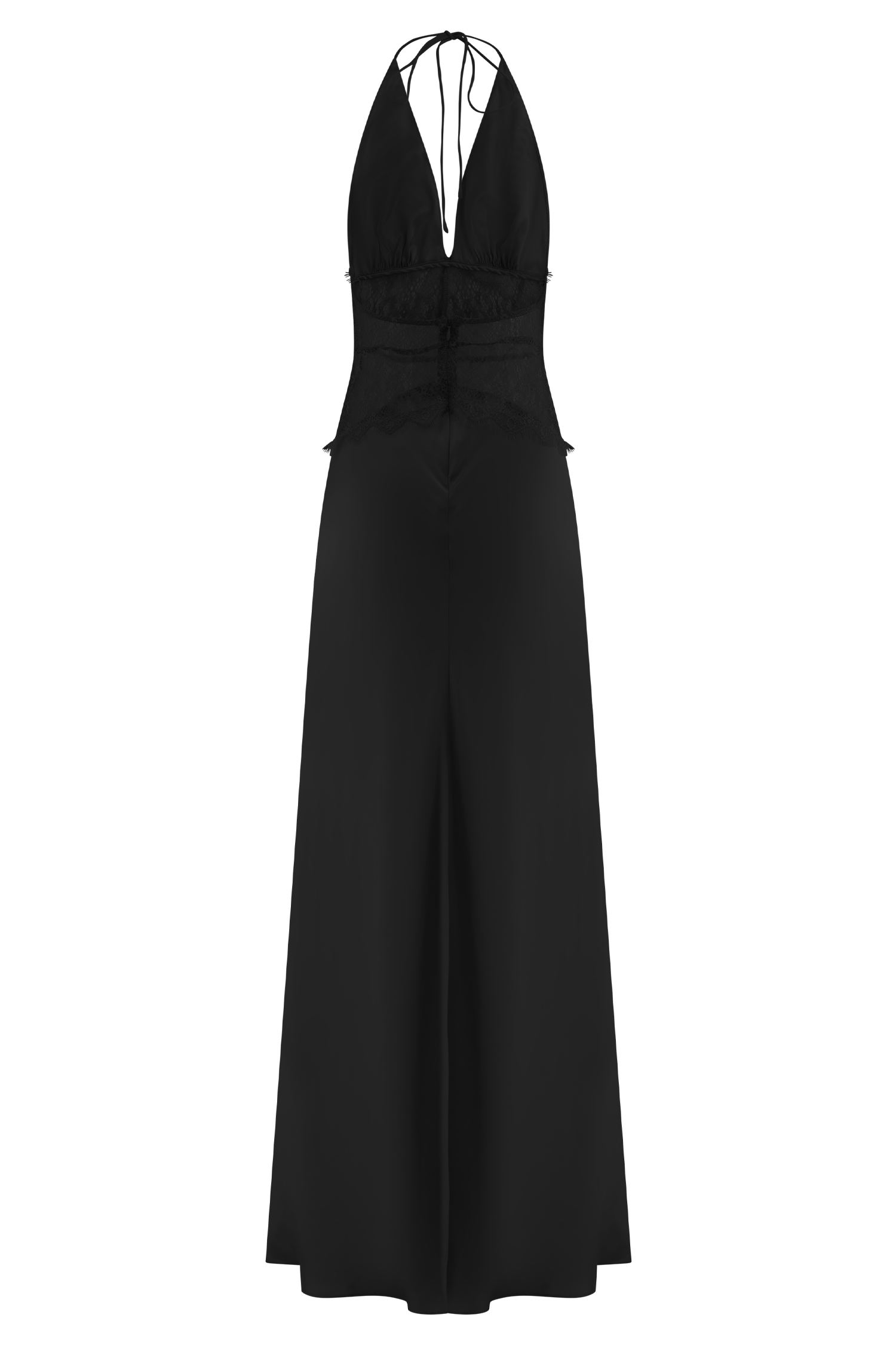Dinah Lace And Satin Maxi Dress - Black | MESHKI US Dinah Lace And Satin Maxi Dress - Black | MESHKI US