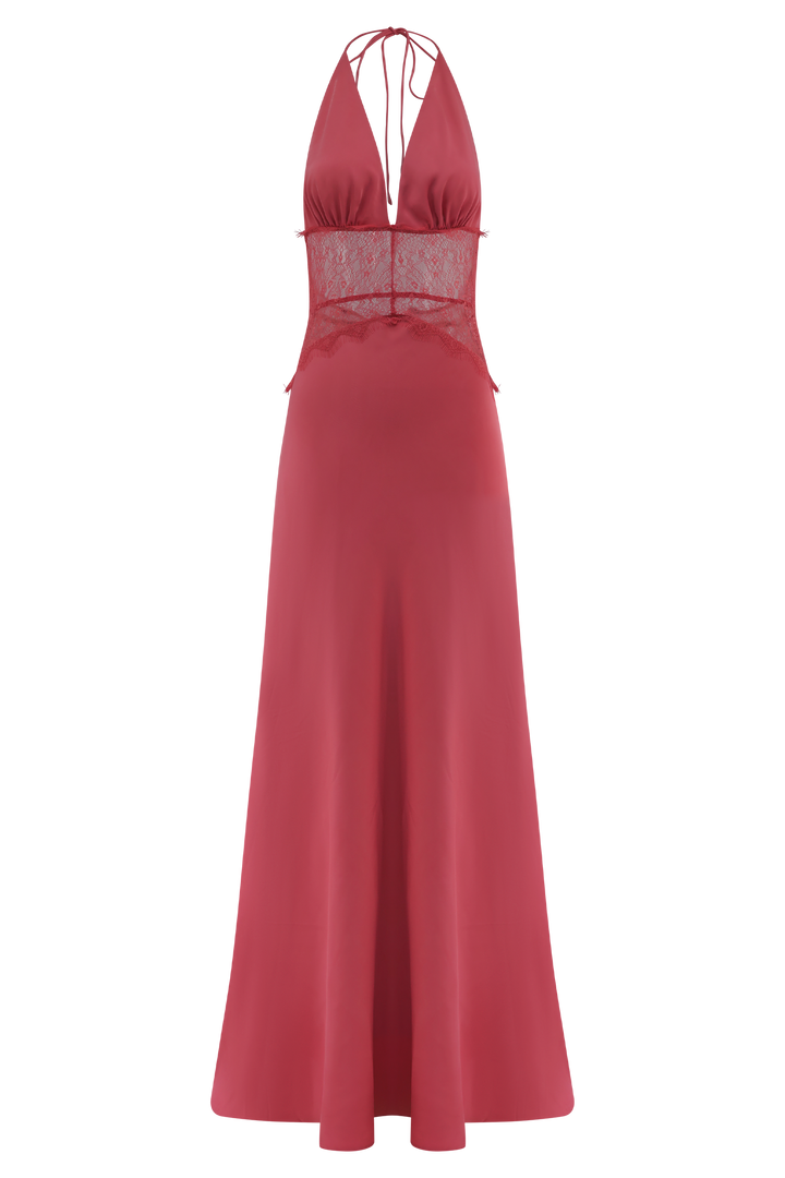 Dinah Lace And Satin Maxi Dress - Blush Rose main image 0