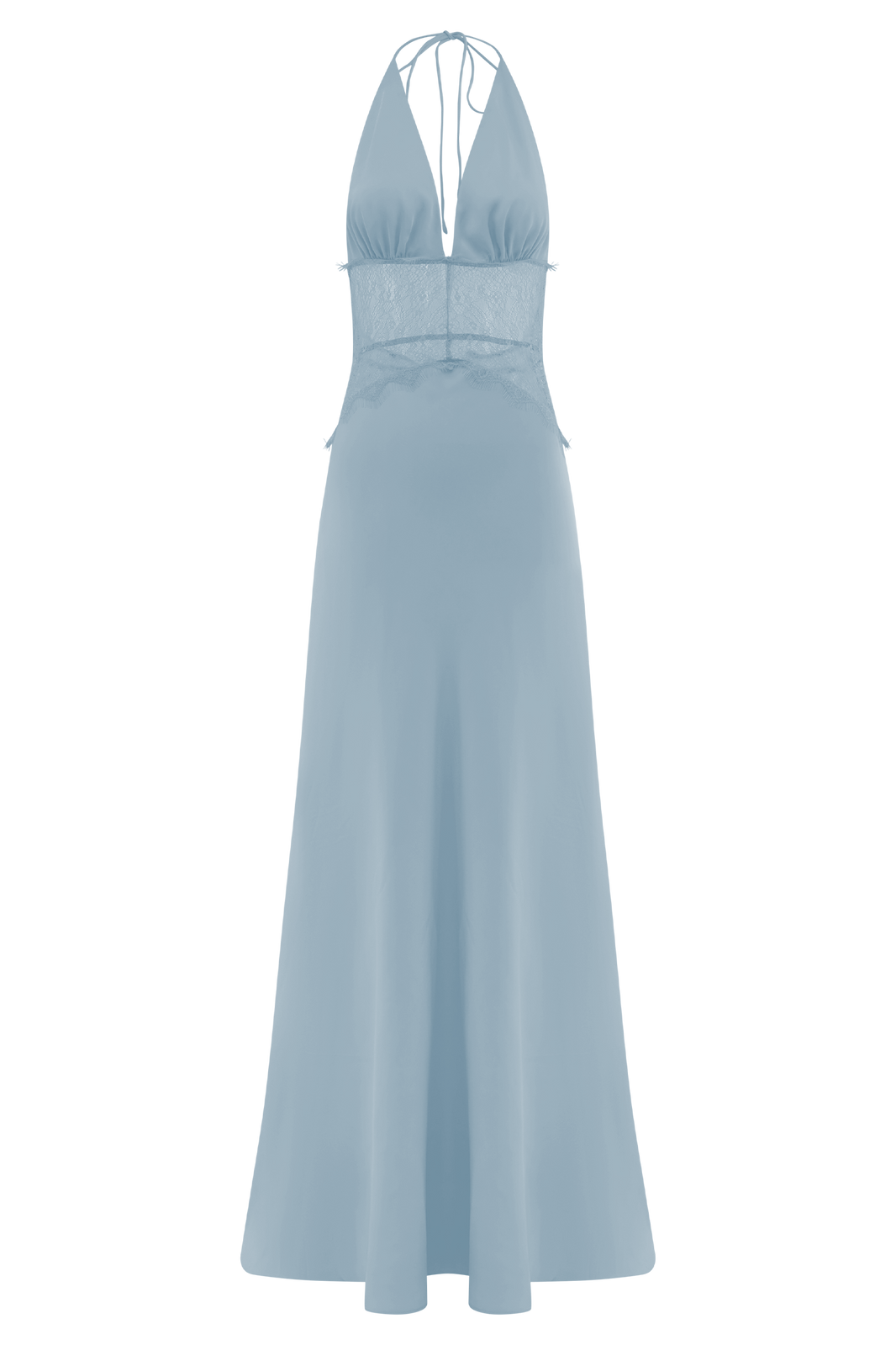 Meshki - Dinah Lace and Satin Maxi Dress in Cornflower Blue main image 0