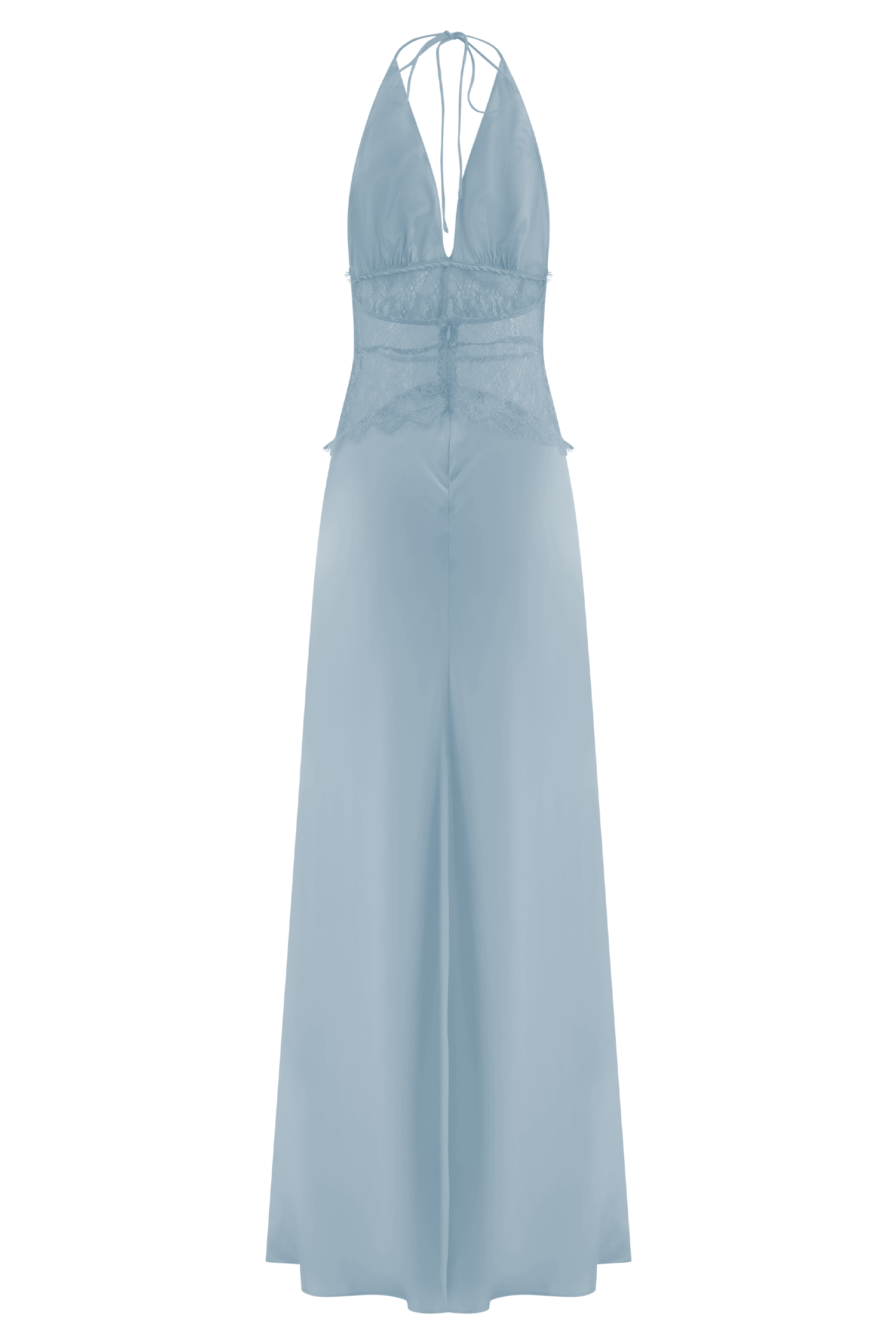 Dinah Lace And Satin Maxi Dress - Cornflower Blue | MESHKI US Dinah Lace And Satin Maxi Dress - Cornflower Blue | MESHKI US