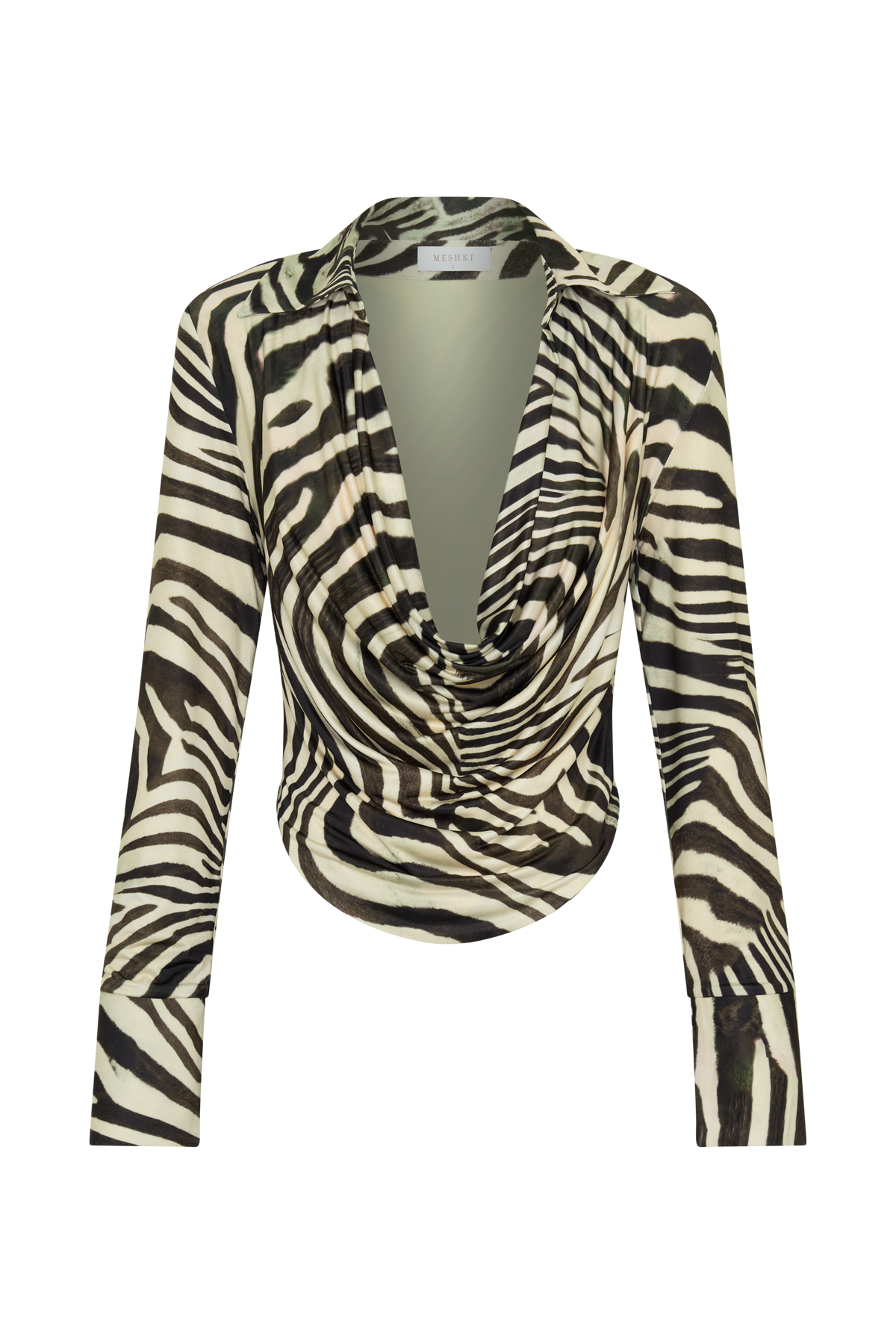 Elmira Long Sleeve Zebra Print Top - Zebra Print #8