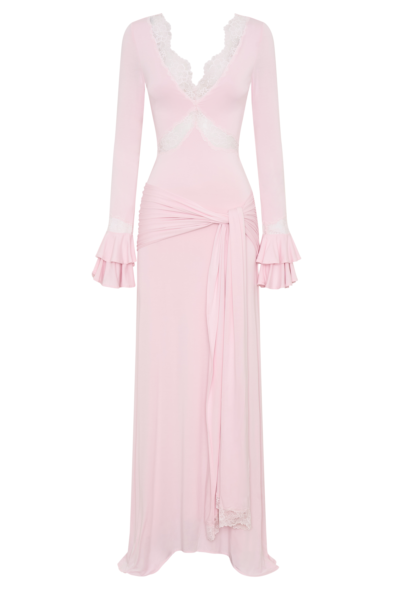 pink lace dress maxi Alanna - US 18 a spring picnic or even a fab and flirty date Kinzie Lace Waist Maxi Dress
