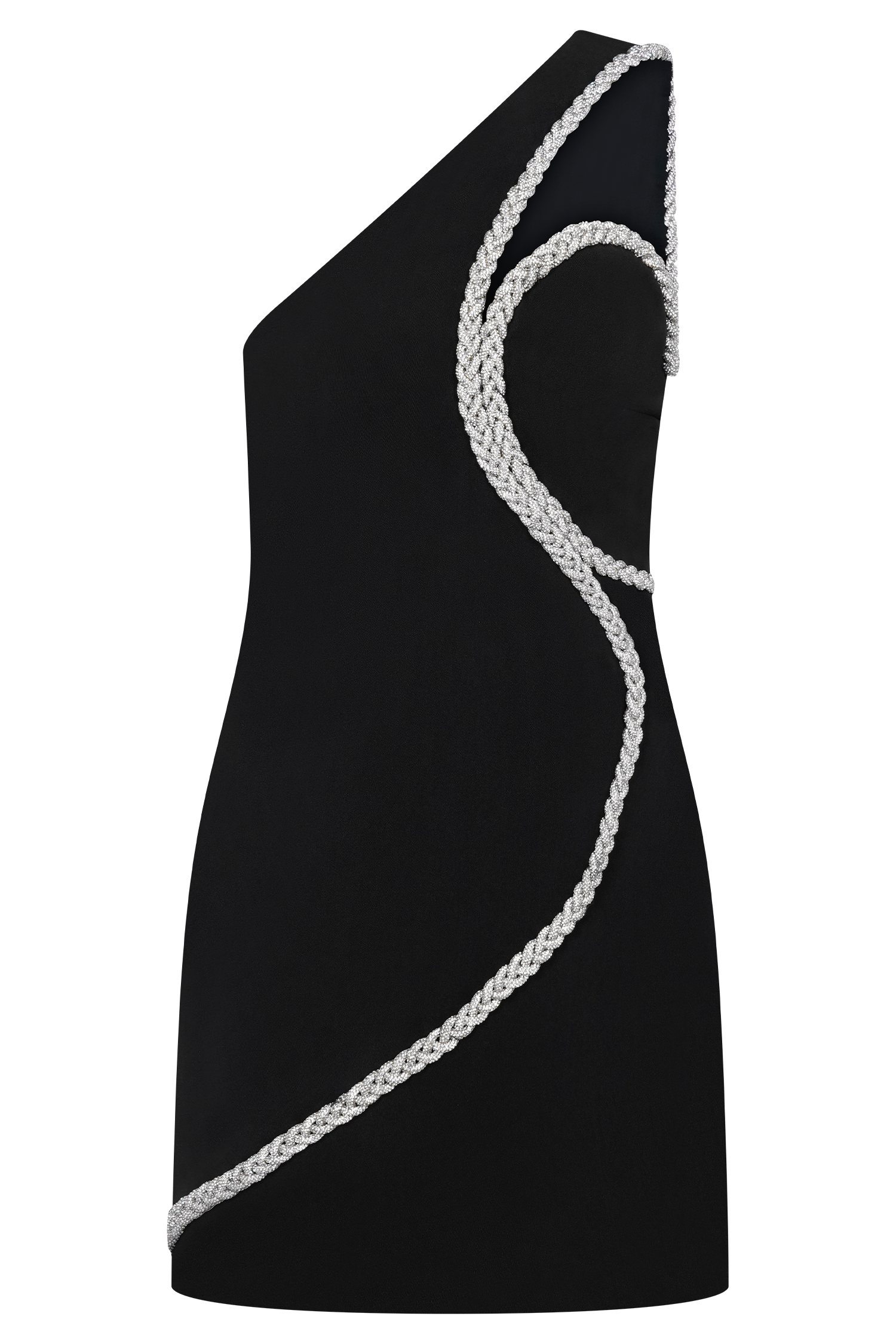Eleonora Diamante Trim Mini Dress - Black #9