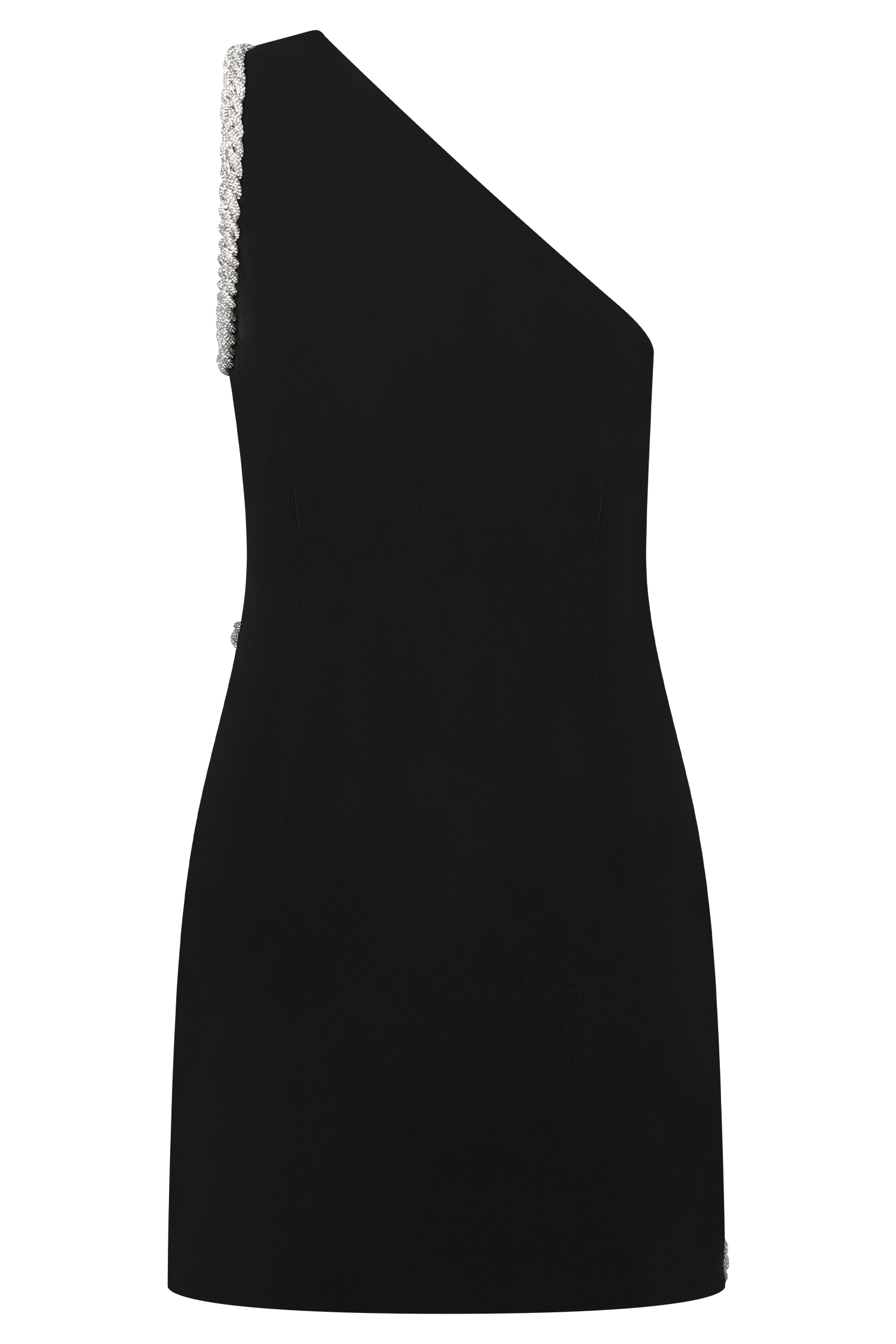 Eleonora Diamante Trim Mini Dress / Black | MESHKI