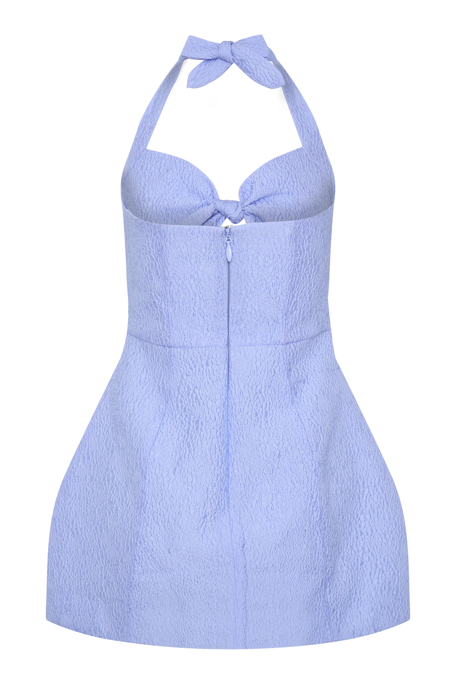 Ella Bow Detail Halter Mini Dress - Periwinkle Blue | MESHKI US Ella Bow Detail Halter Mini Dress - Periwinkle Blue | MESHKI US