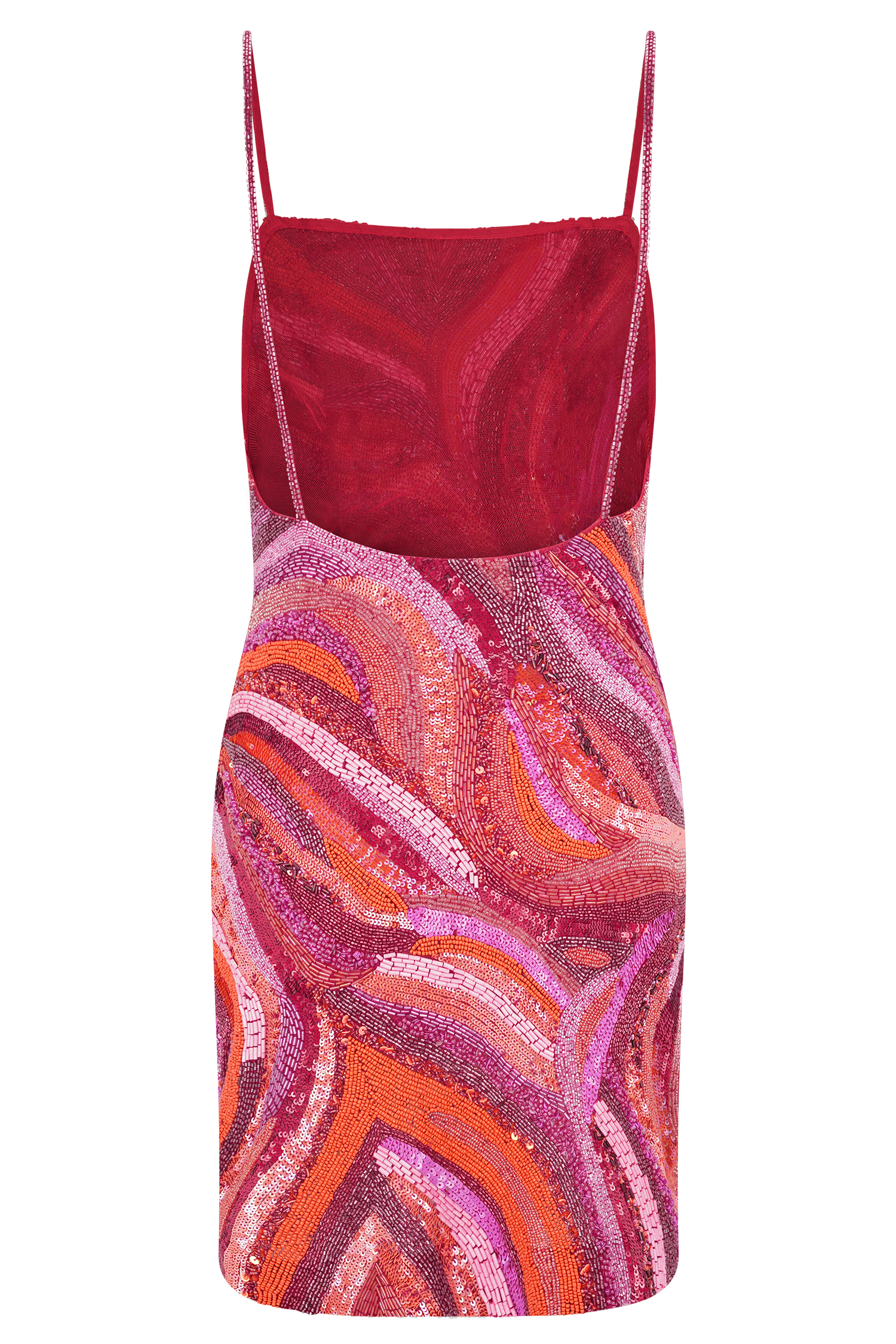 Eloise Hand Beaded Mini Dress - Pink Swirl Print | MESHKI US Eloise Hand Beaded Mini Dress - Pink Swirl Print | MESHKI US
