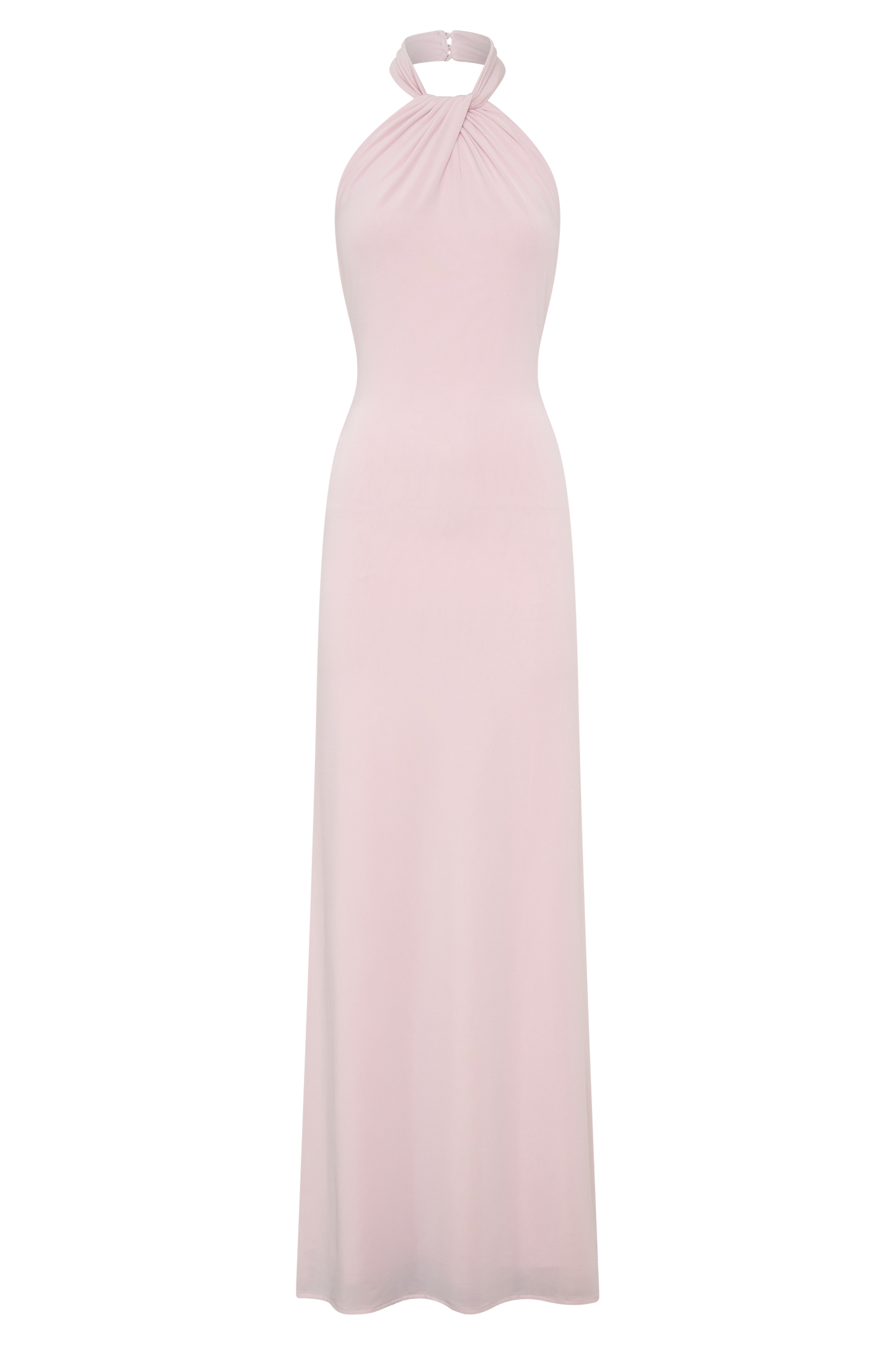 Elyna Slinky Halter Maxi Dress - Pale Pink