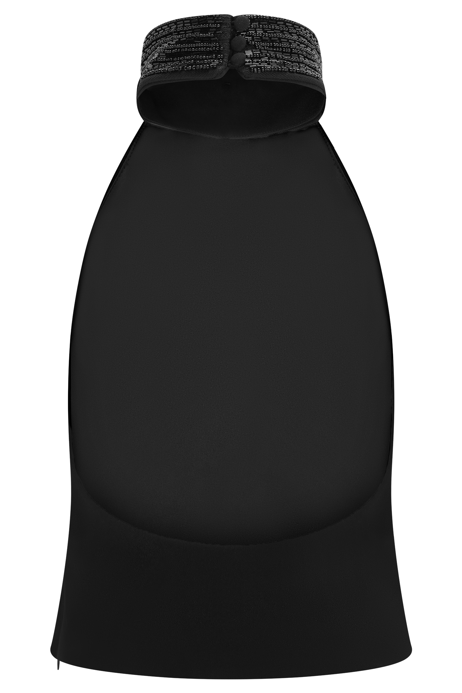 Emilia Beaded Neck Halter Top - Black #8