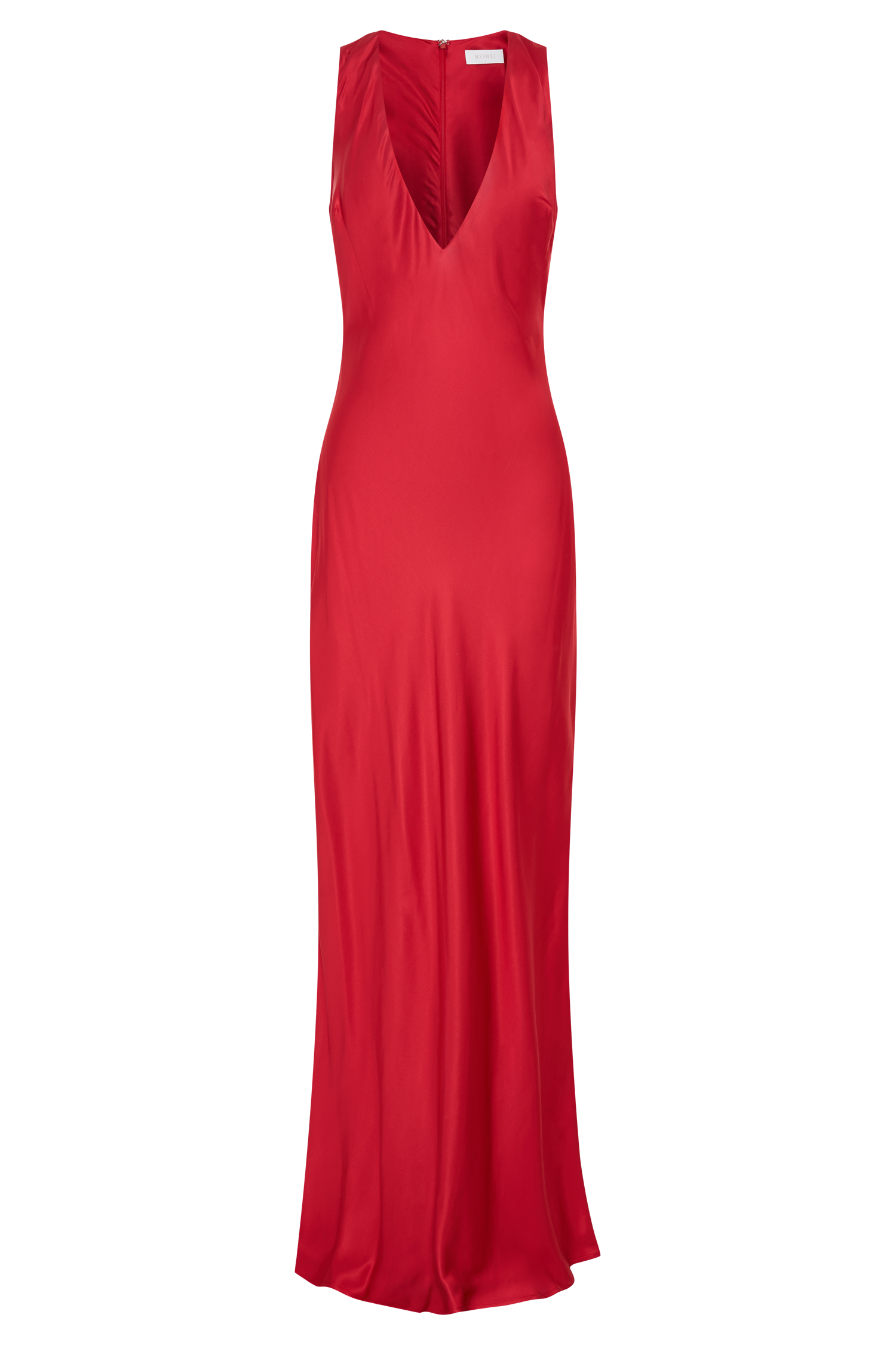 Esme Plunge Satin Maxi Dress - Red Esme Plunge Satin Maxi Dress - Red