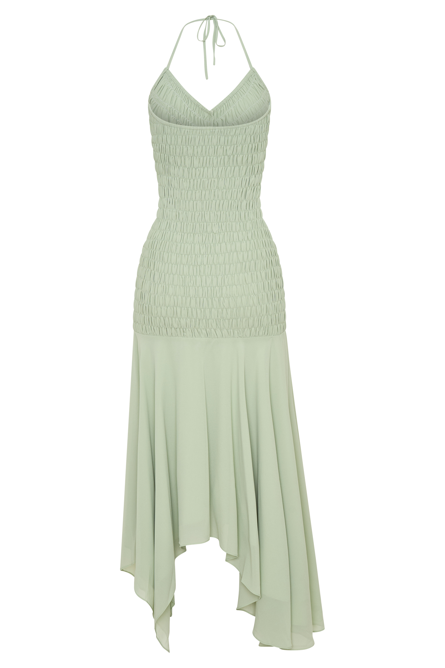 Evelyn Shirred Chiffon Maxi Dress - Sage #6