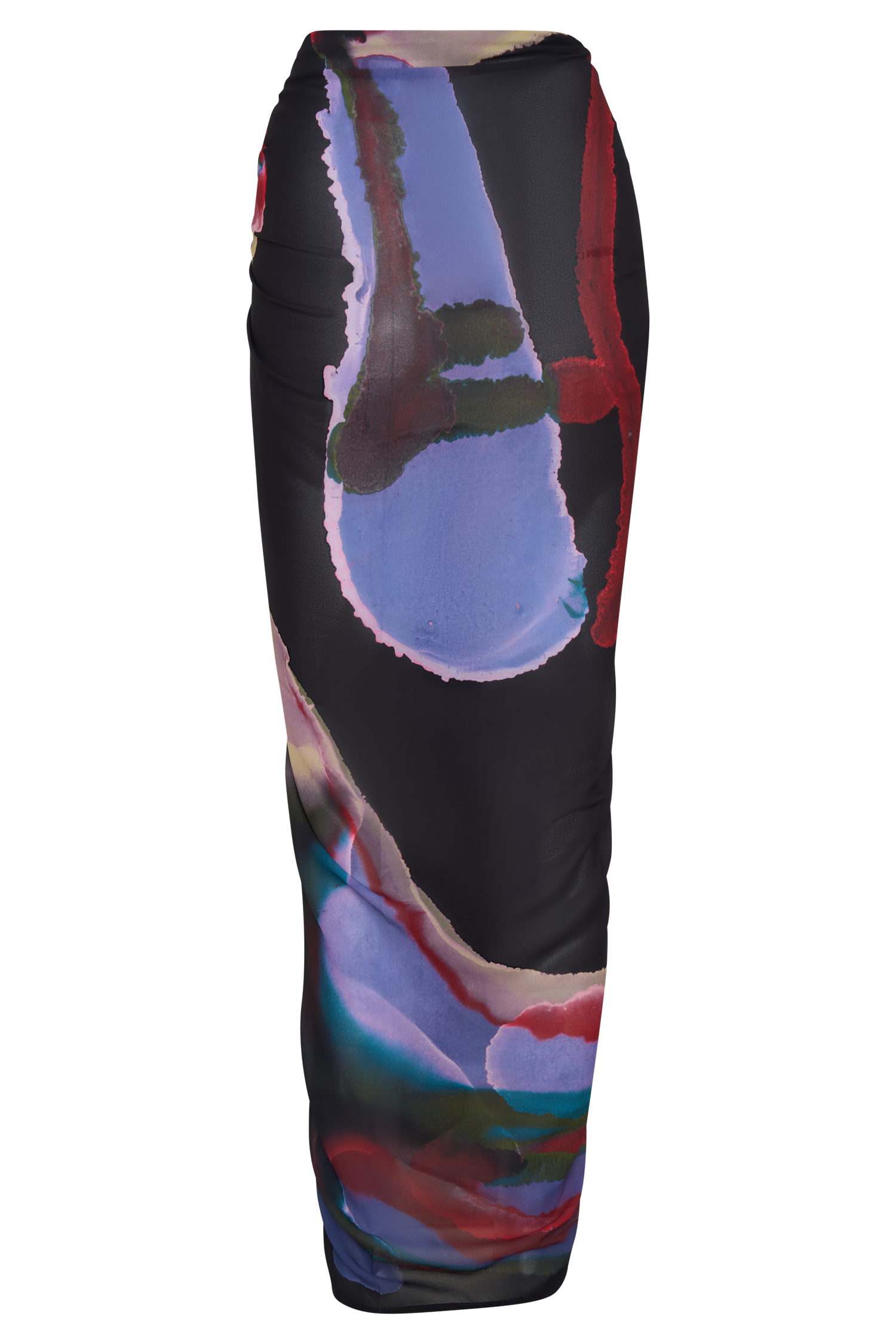 Evie Chiffon Sarong - Multi Fluid Reverie Print #6