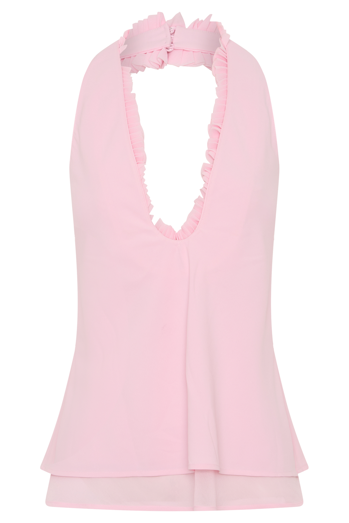 Floriane Chiffon Halter Top - Pink #7