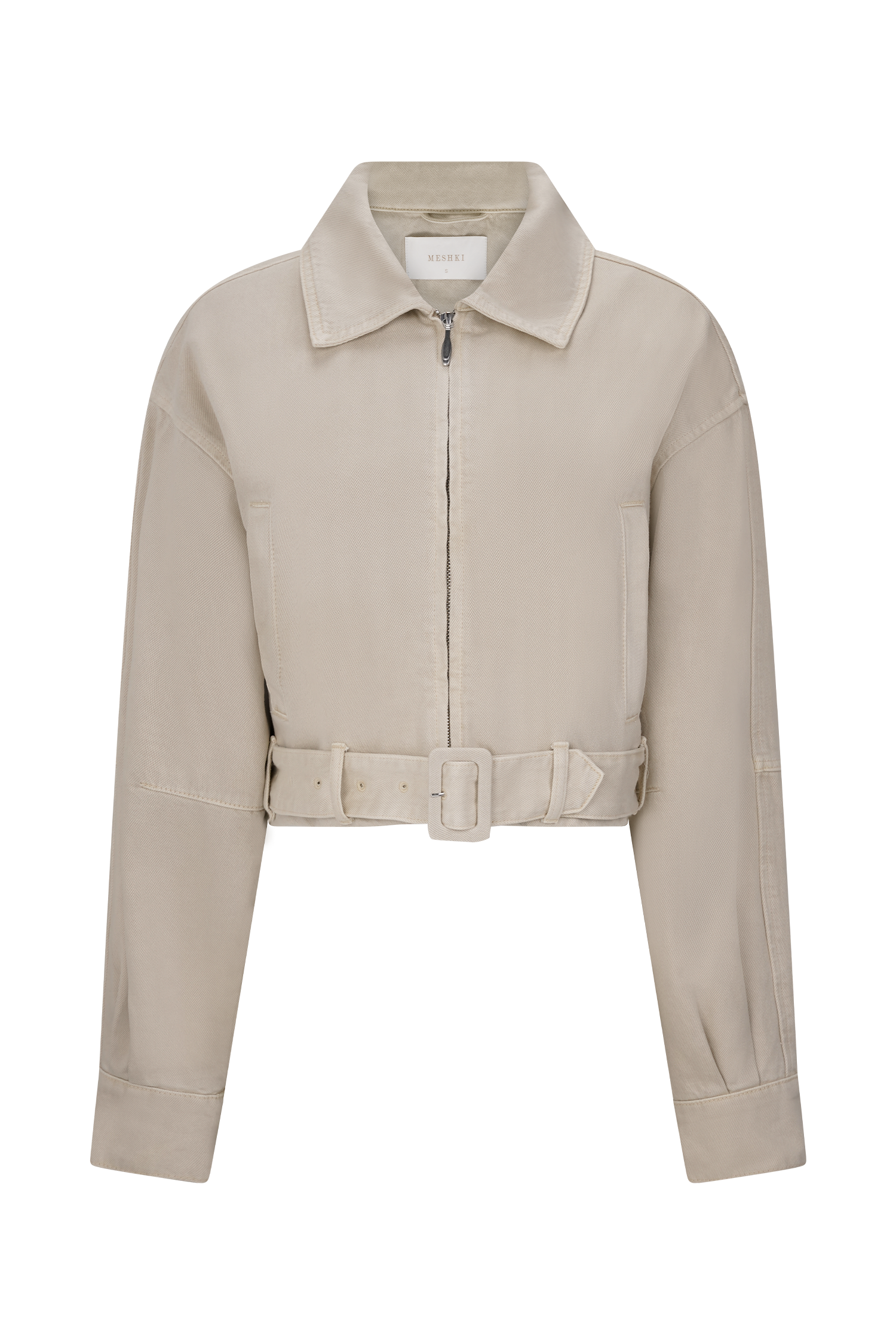 Fallon Cropped Denim Jacket - Stone Wash #9