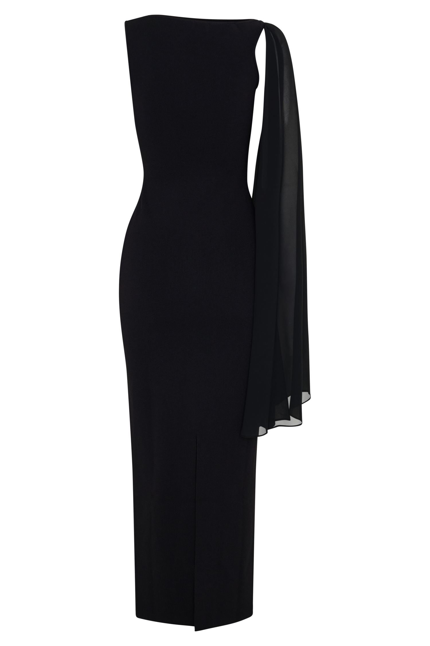 Farid Bandage Maxi Dress With Chiffon - Black | MESHKI US Farid Bandage Maxi Dress With Chiffon - Black | MESHKI US