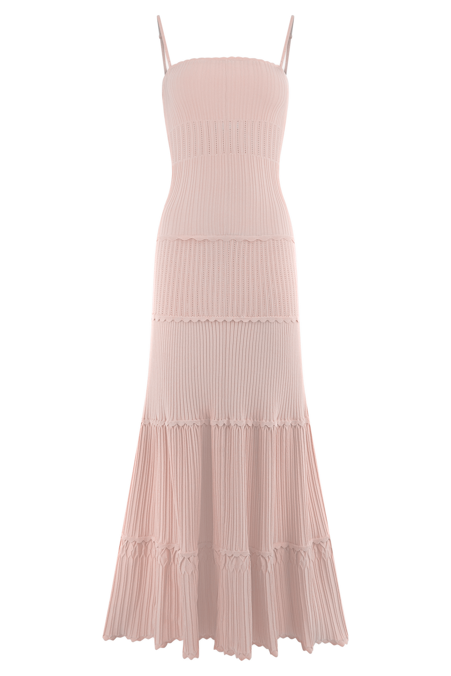 Finley Pointelle Knit Maxi Dress - Baby Pink | MESHKI US Finley Pointelle Knit Maxi Dress - Baby Pink | MESHKI US