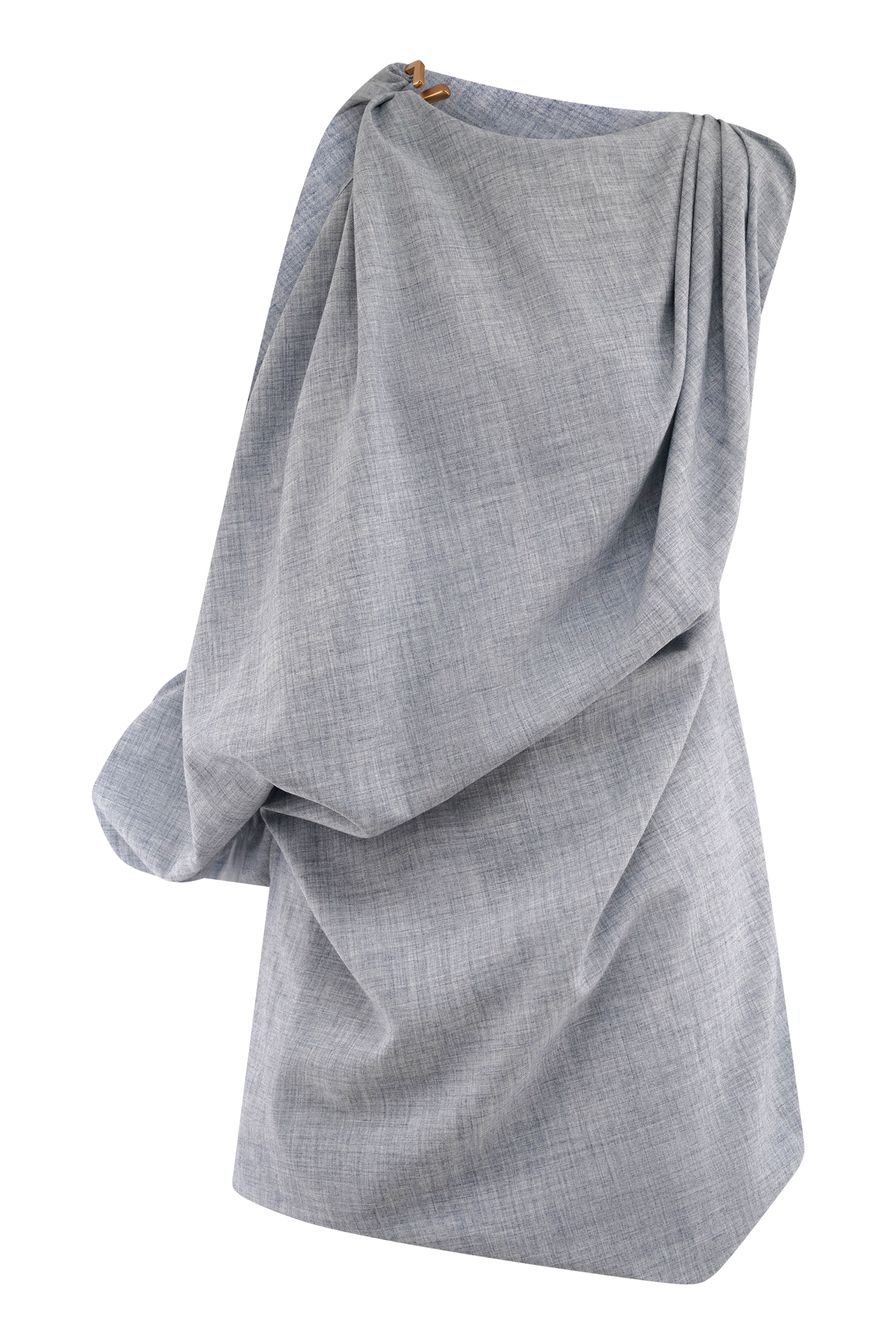 Gabriella Draped Mini Dress / Charcoal Blue Marle | Meshki | XL Gabriella Draped Mini Dress / Charcoal Blue Marle | Meshki | XL