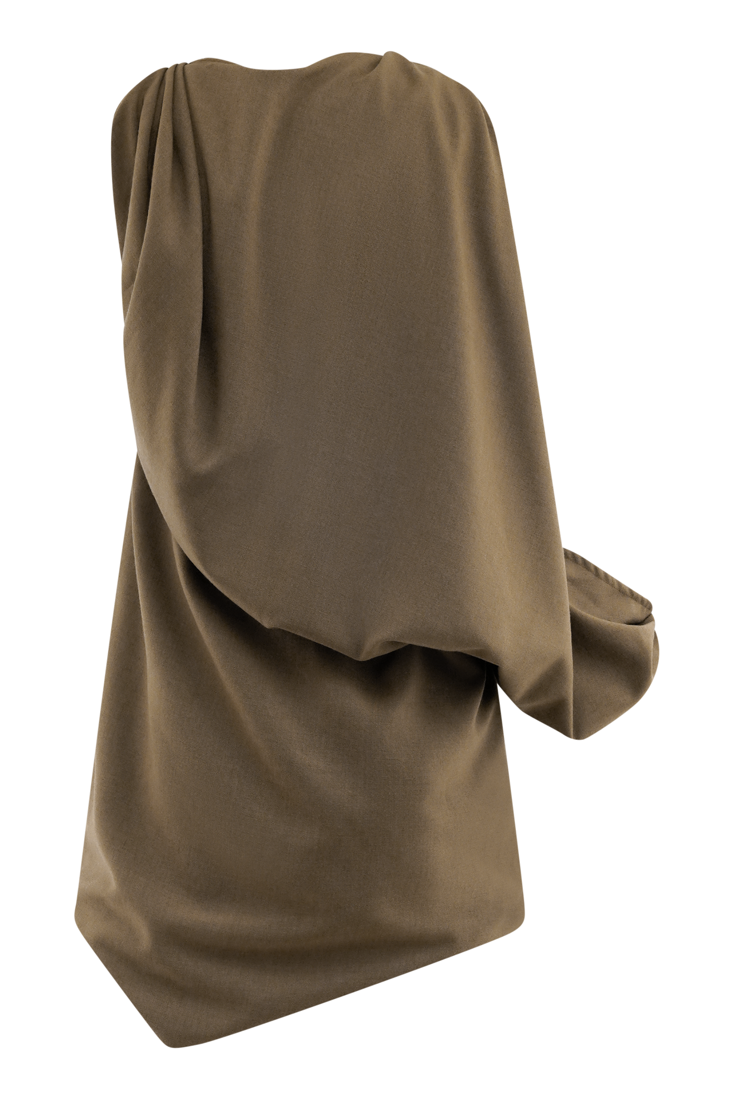 Gabriella Draped Mini Dress - Light Brown Marle | MESHKI US Gabriella Draped Mini Dress - Light Brown Marle | MESHKI US