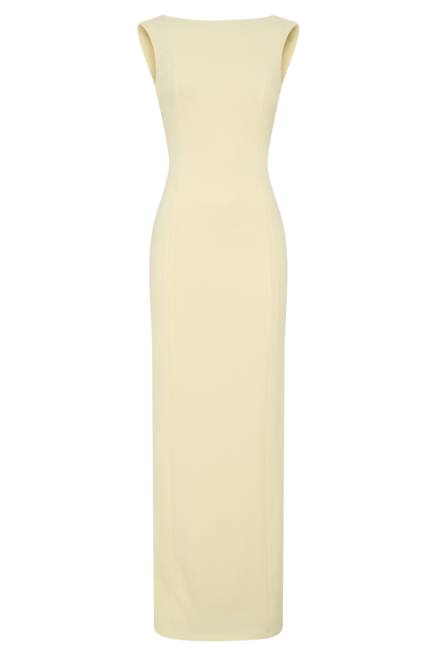 Galilea Crepe Draped Maxi Dress - Lemon #11