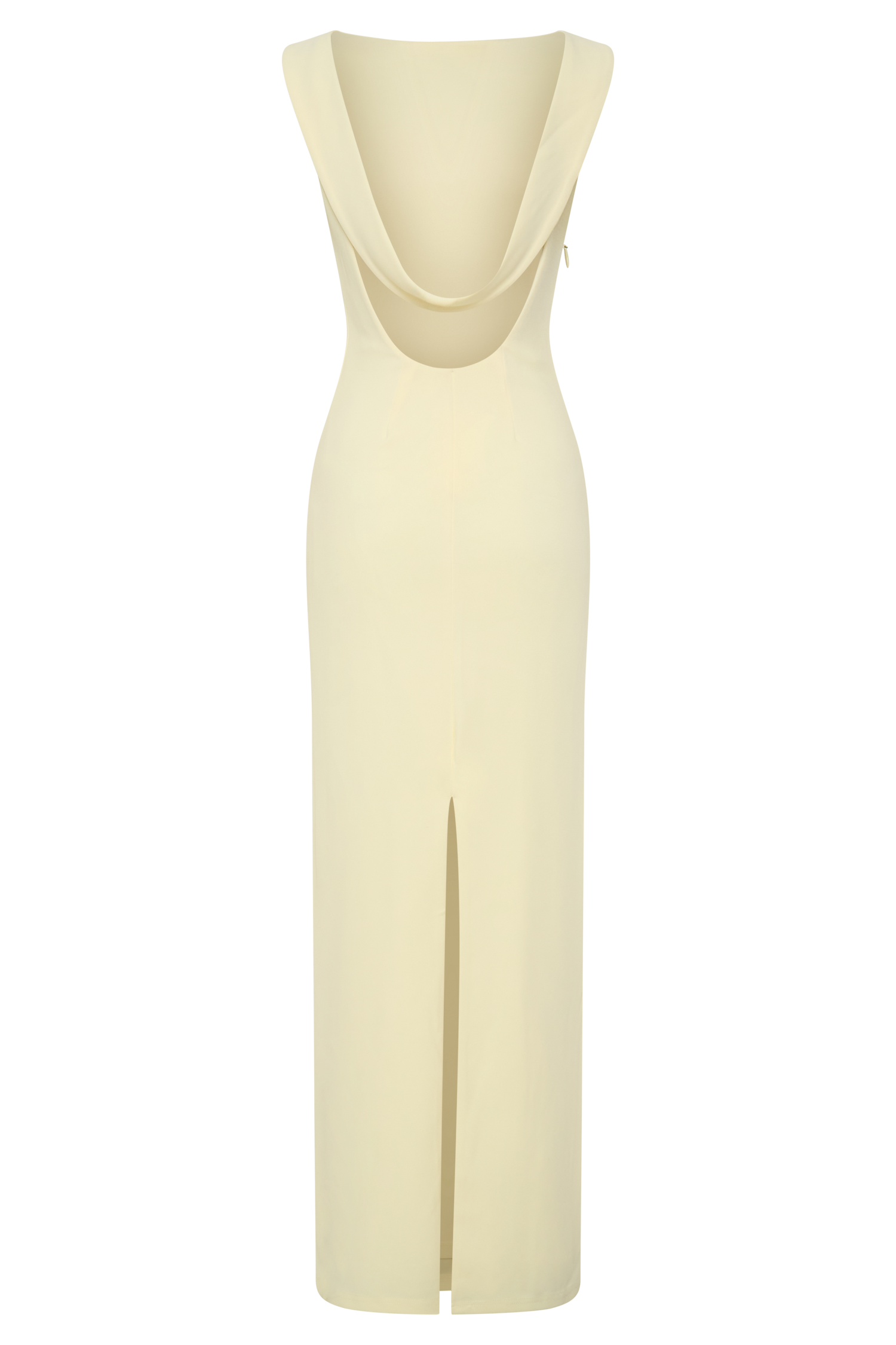 Galilea Crepe Draped Maxi Dress - Lemon #10