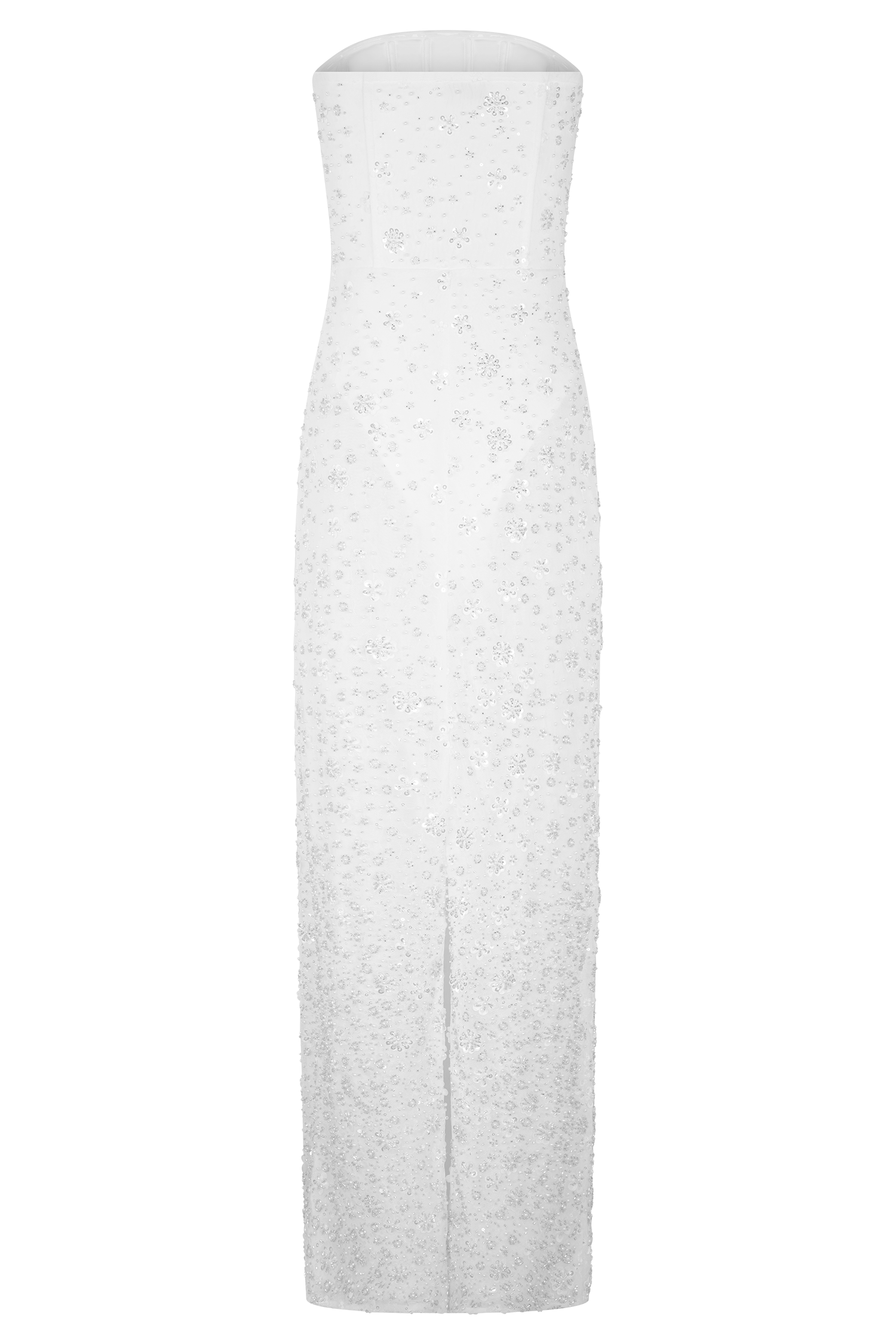 Gemma Strapless Embellished Maxi Dress - Ivory | MESHKI US Gemma Strapless Embellished Maxi Dress - Ivory | MESHKI US