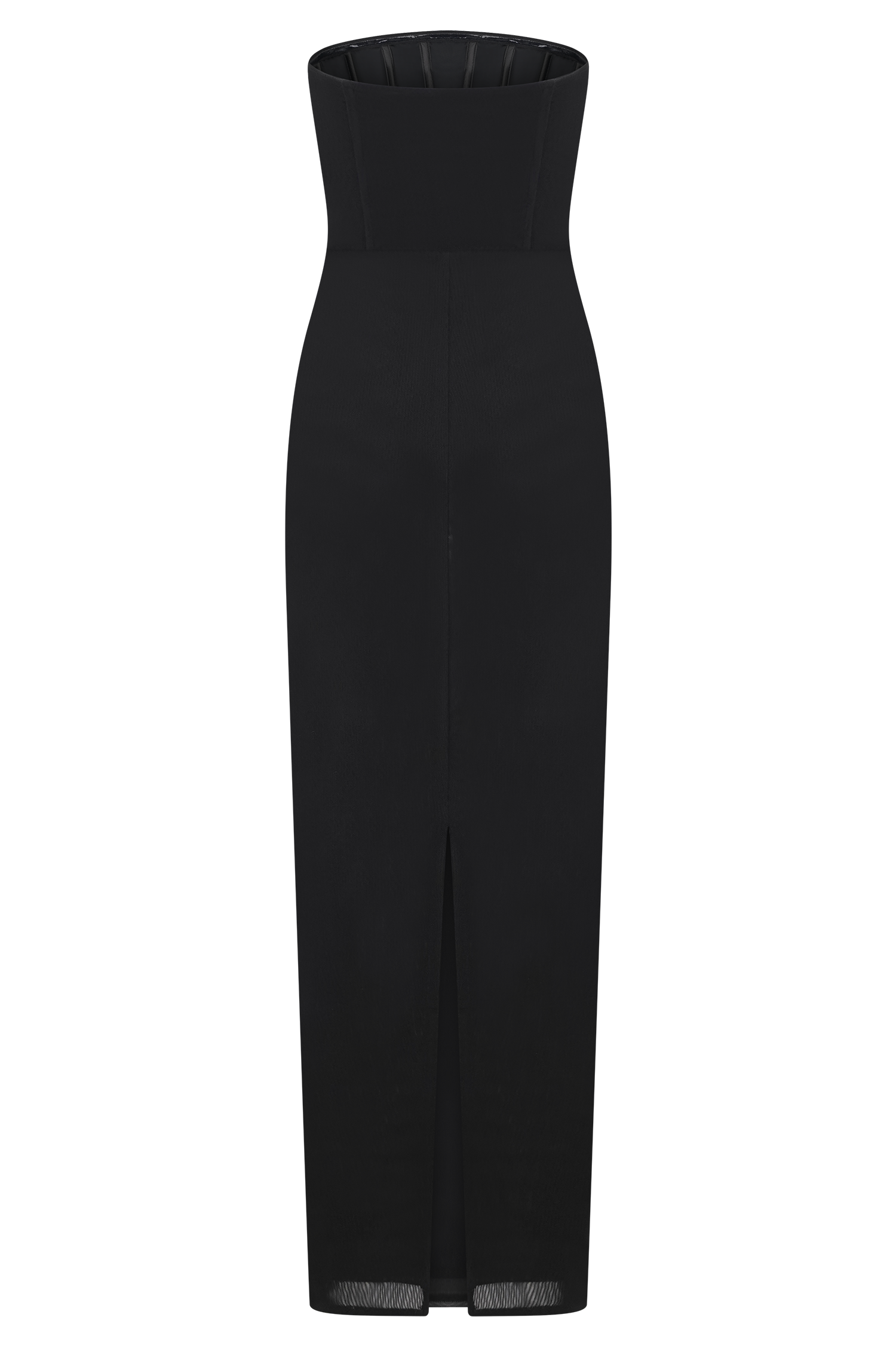Gemma Strapless Mesh Maxi Dress - Black #7