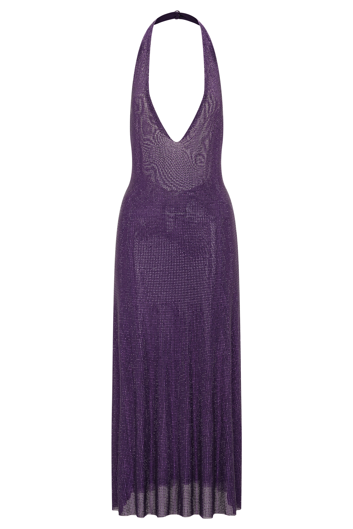 Genie Diamante Halter Midi Dress - Purple #8