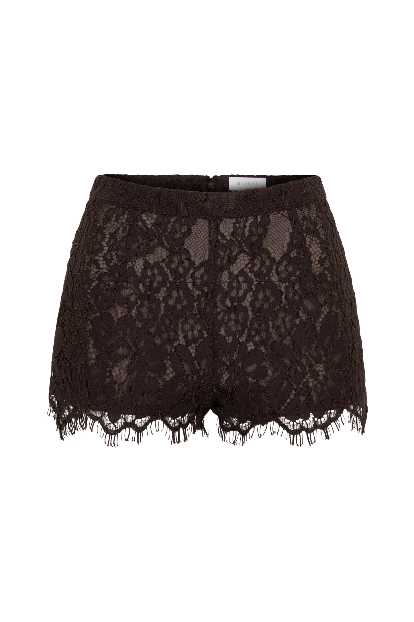 Gigi Lace Mini Shorts - Dark Chocolate