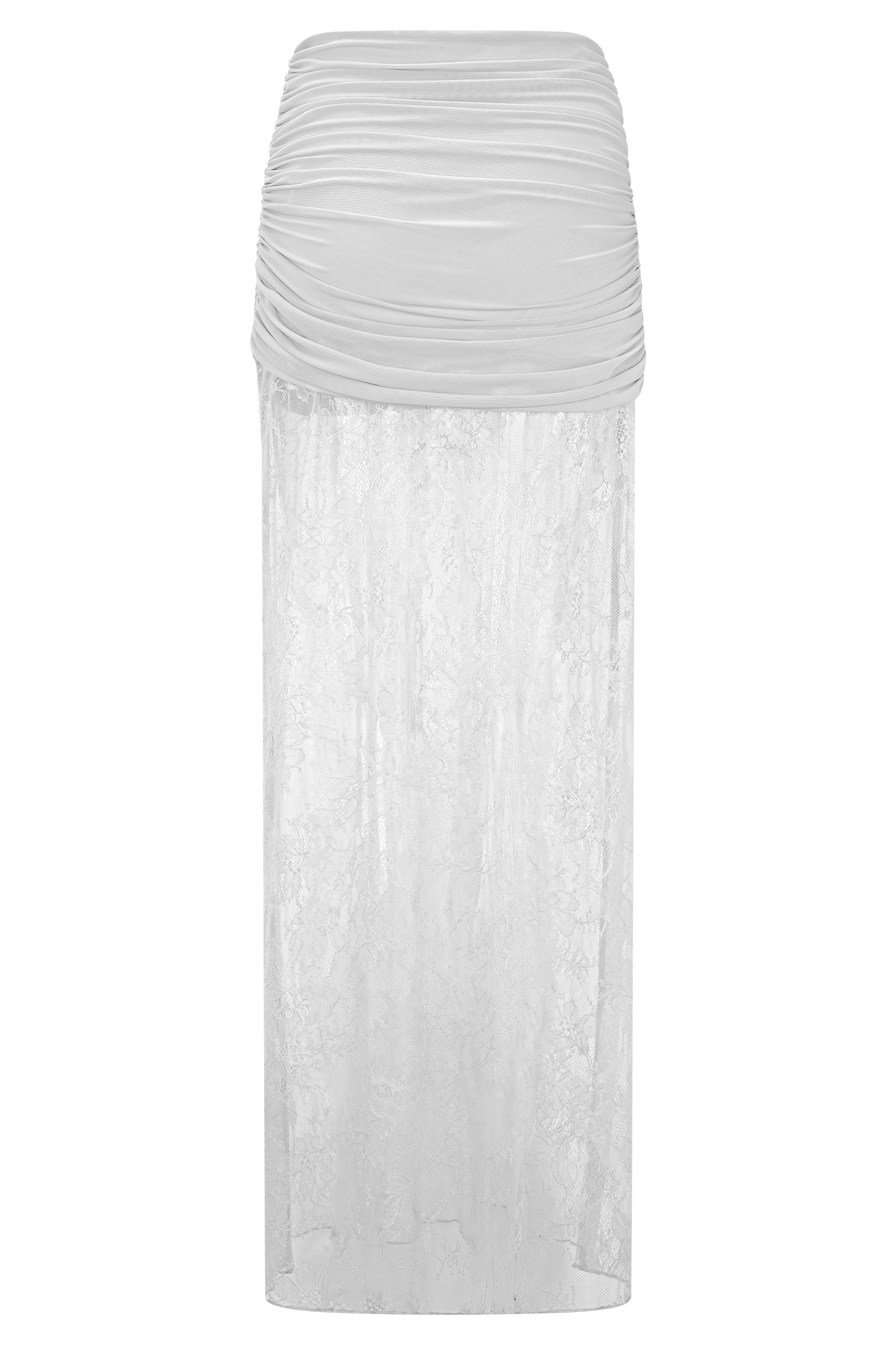 Guinevere Lace And Mesh Maxi Skirt - Ivory #10
