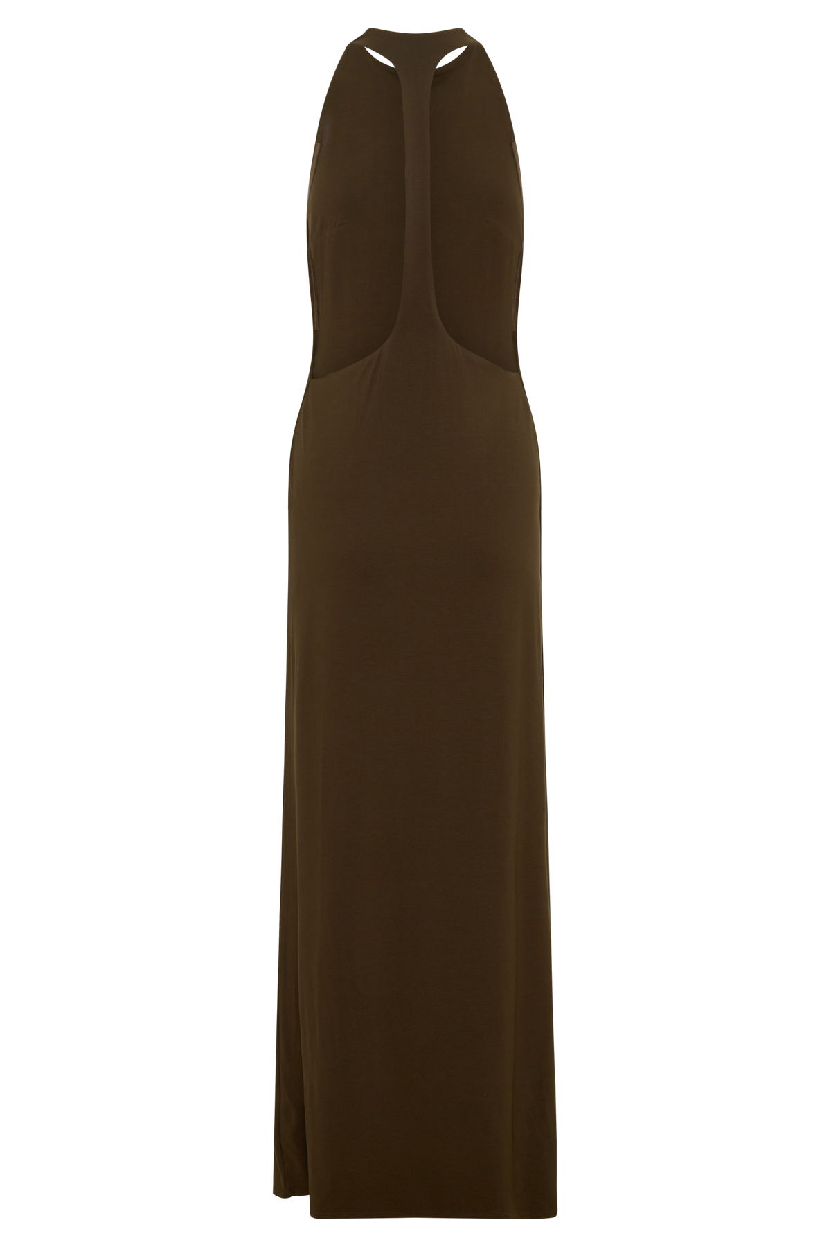 Halley Back T-Strap Maxi Dress - Chocolate