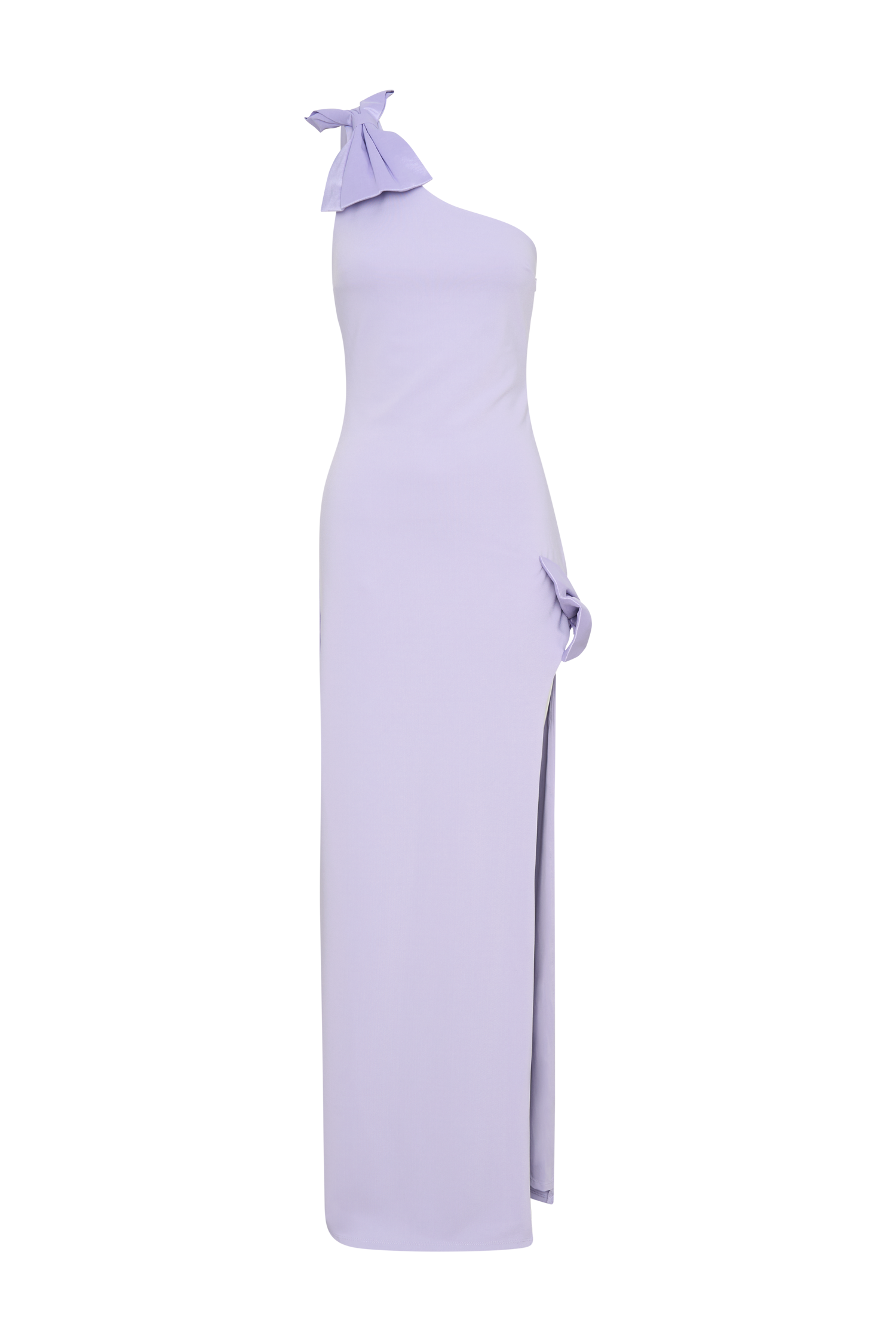 Hallie One Shoulder Bow Maxi Dress - Lilac | MESHKI US Hallie One Shoulder Bow Maxi Dress - Lilac | MESHKI US