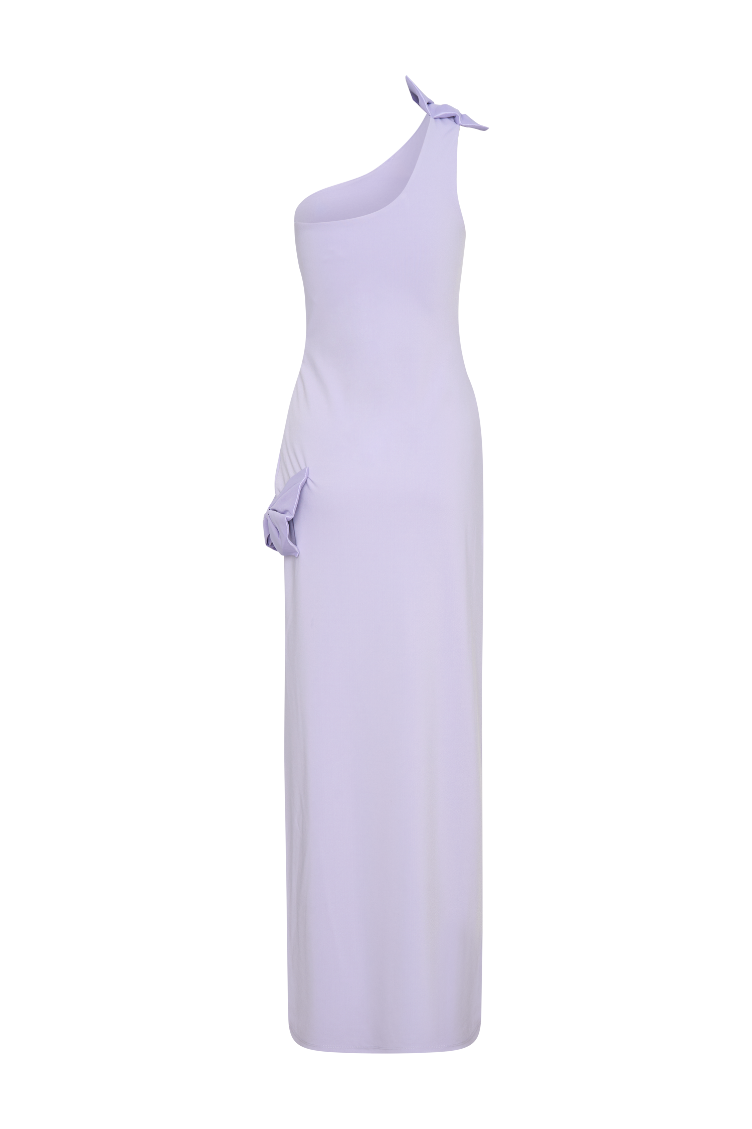 Hallie One Shoulder Bow Maxi Dress / Lilac | Meshki | L Hallie One Shoulder Bow Maxi Dress / Lilac | Meshki | L