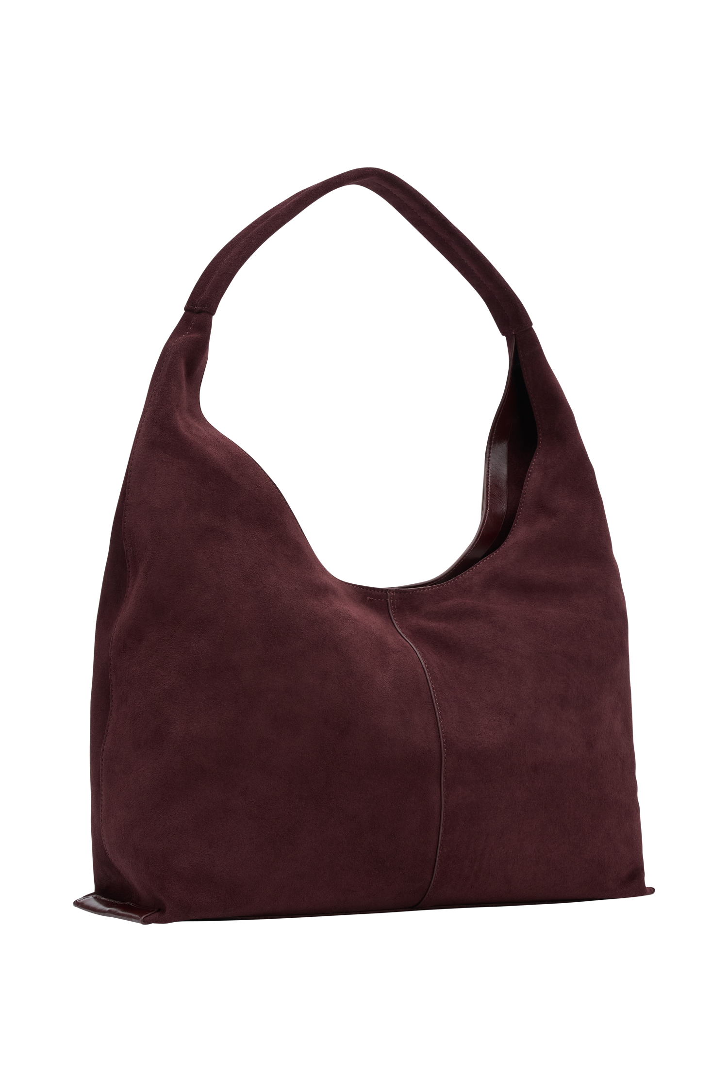 Hazel Slouchy Suede Bag - Burgundy #6