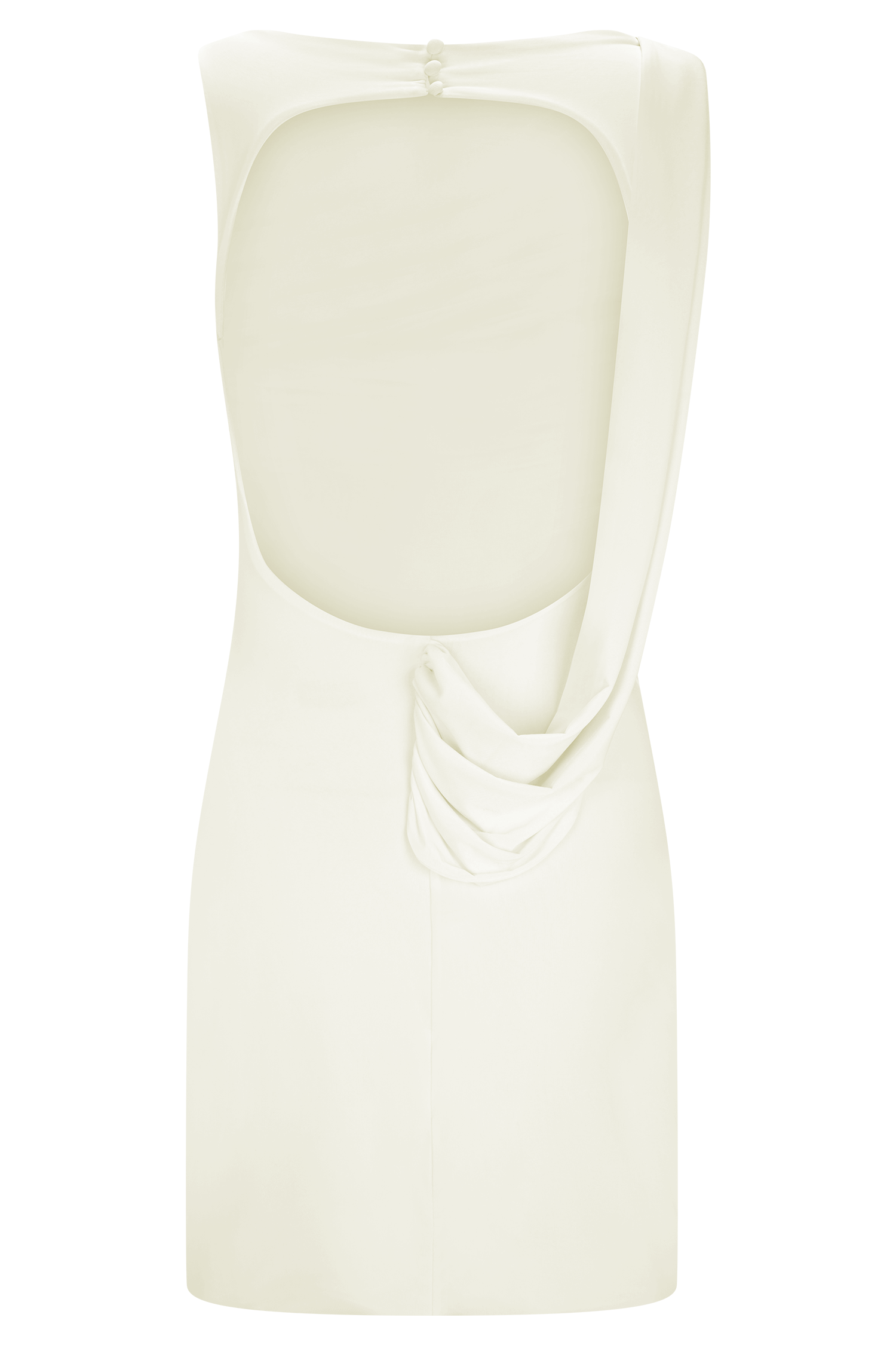 Henley Slinky Drape Mini Dress - Ivory #8