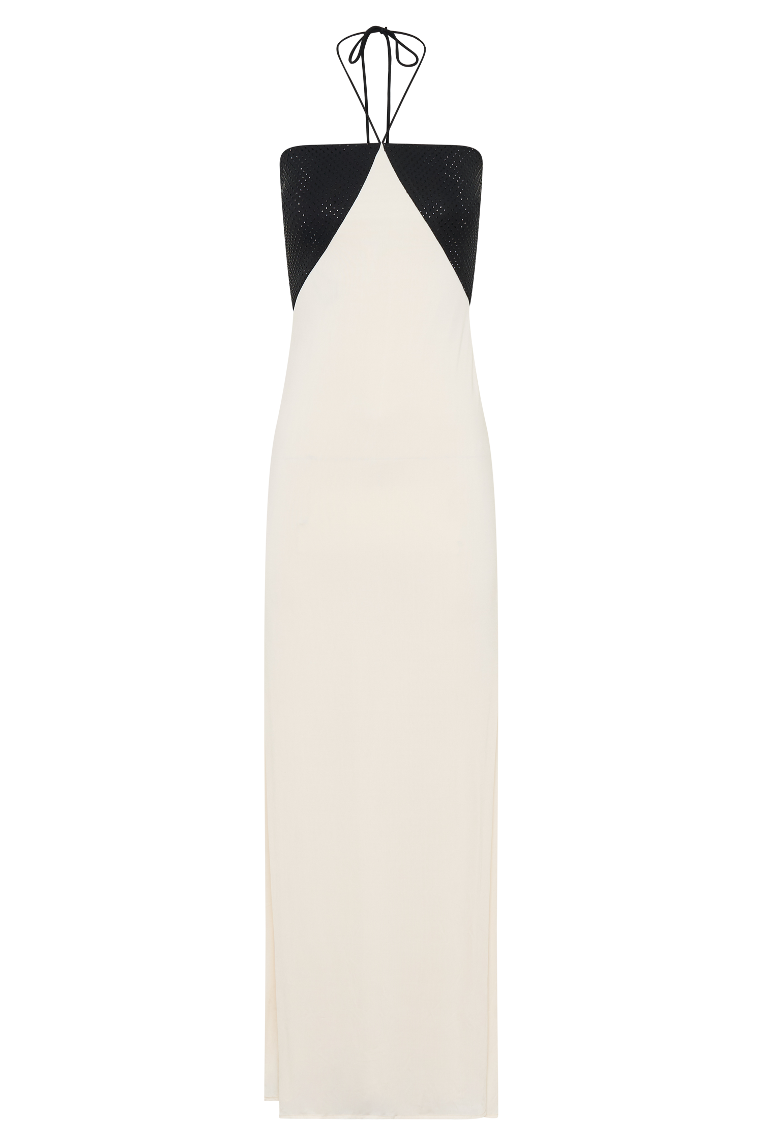 Hien Sequin Halter Maxi Dress - Black/Ivory | MESHKI US Hien Sequin Halter Maxi Dress - Black/Ivory | MESHKI US