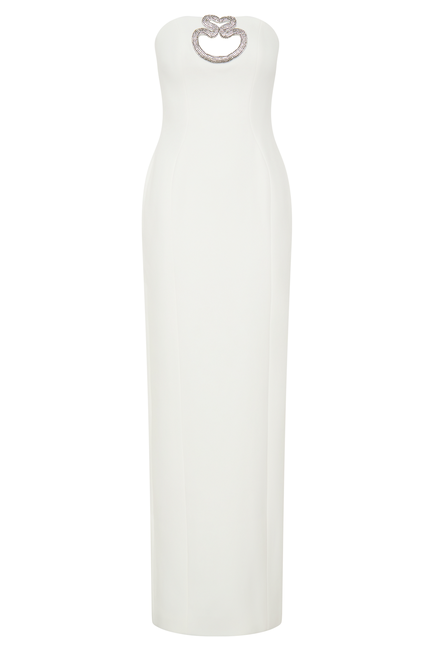 Hilda Embellished Strapless Maxi Dress - White