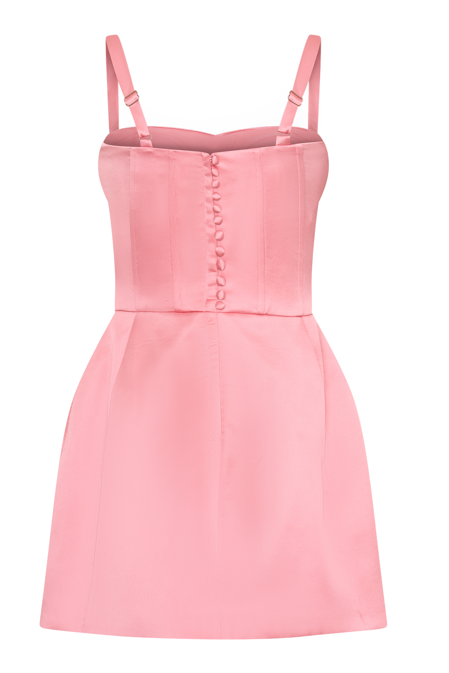 Isabel Satin Corset Mini Dress - Pink #8